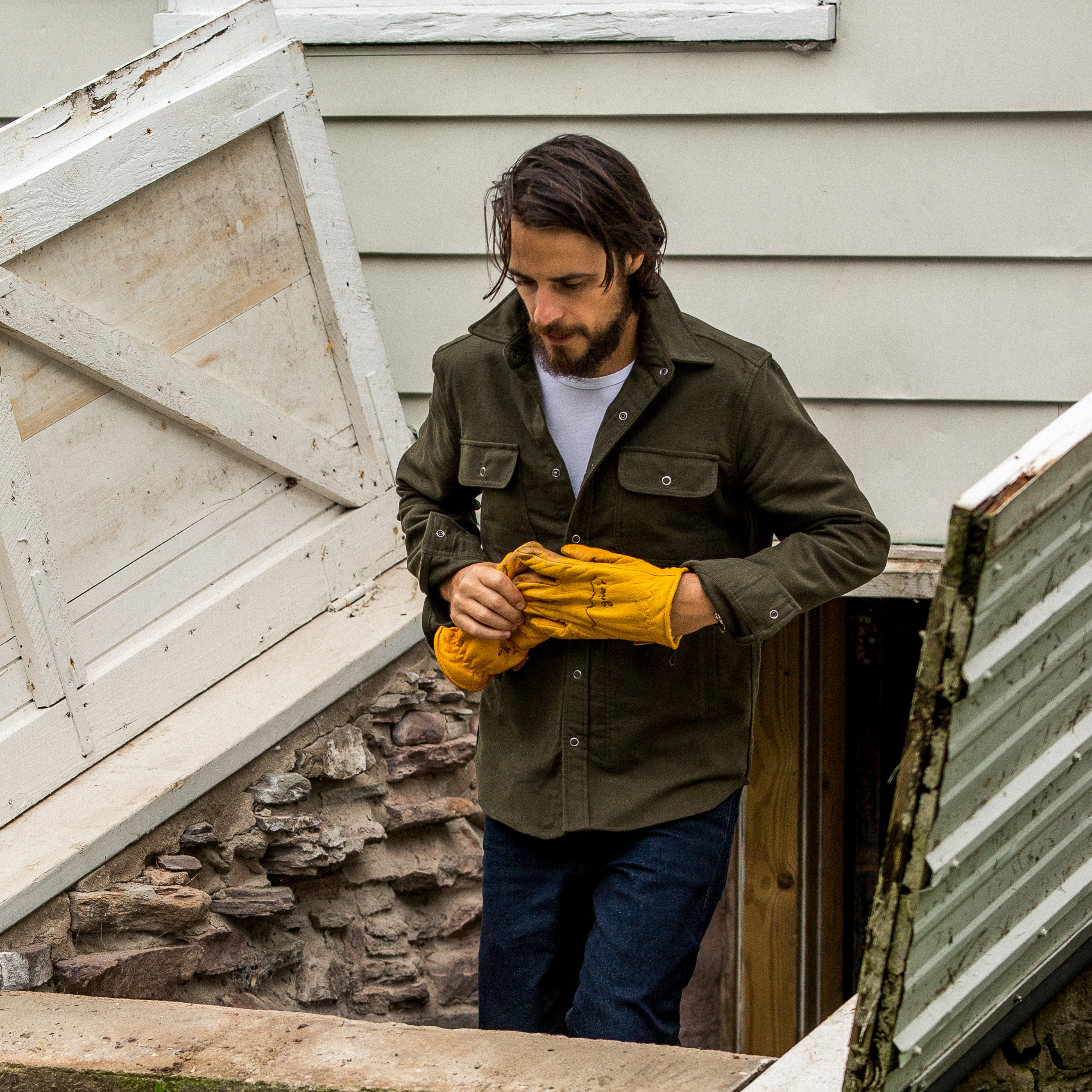 Flint and Tinder Moleskin Shirt Jacket - Navy | Shirt Jackets