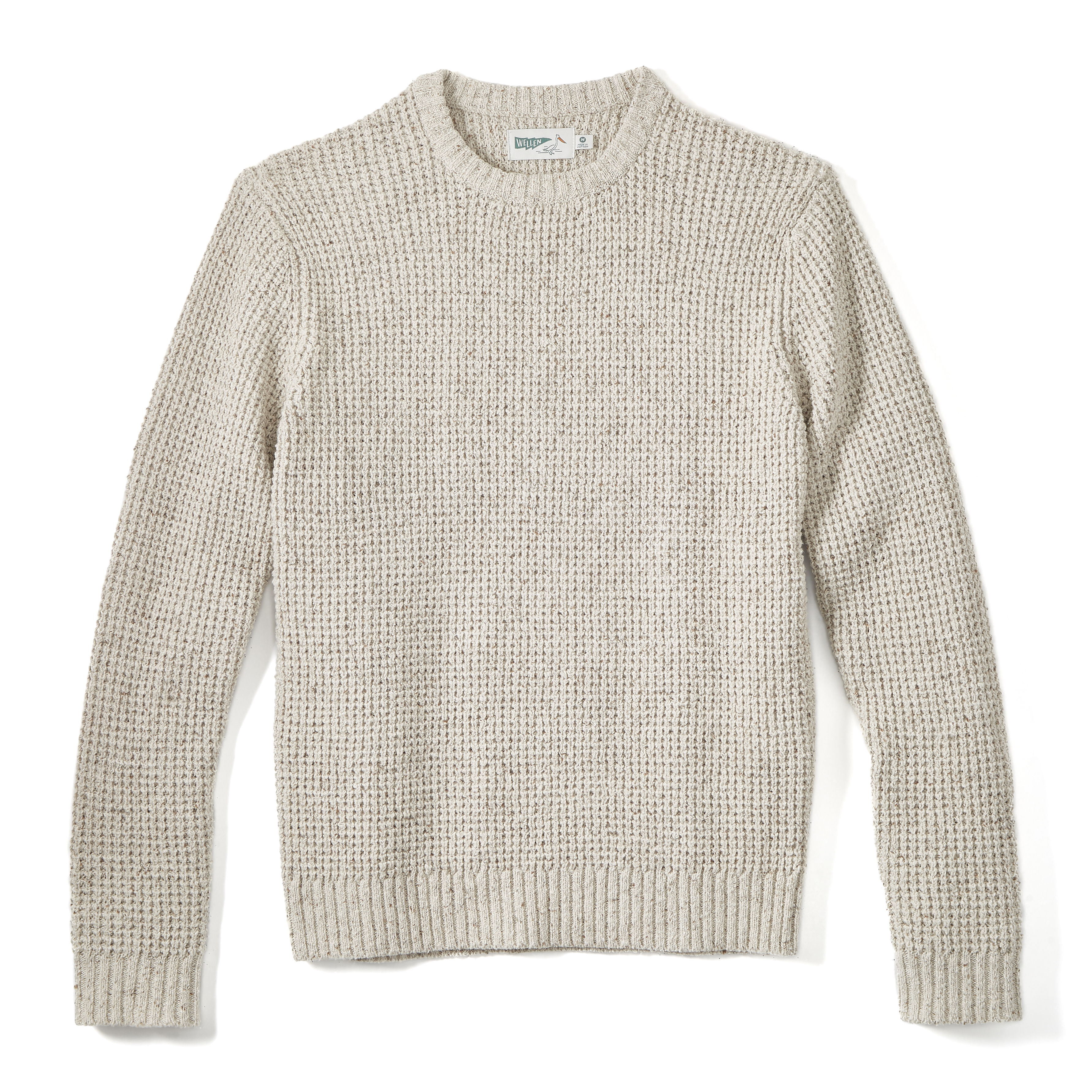 Wellen Recycled Cotton Headlands Sweater - Heather Bone | Crew 