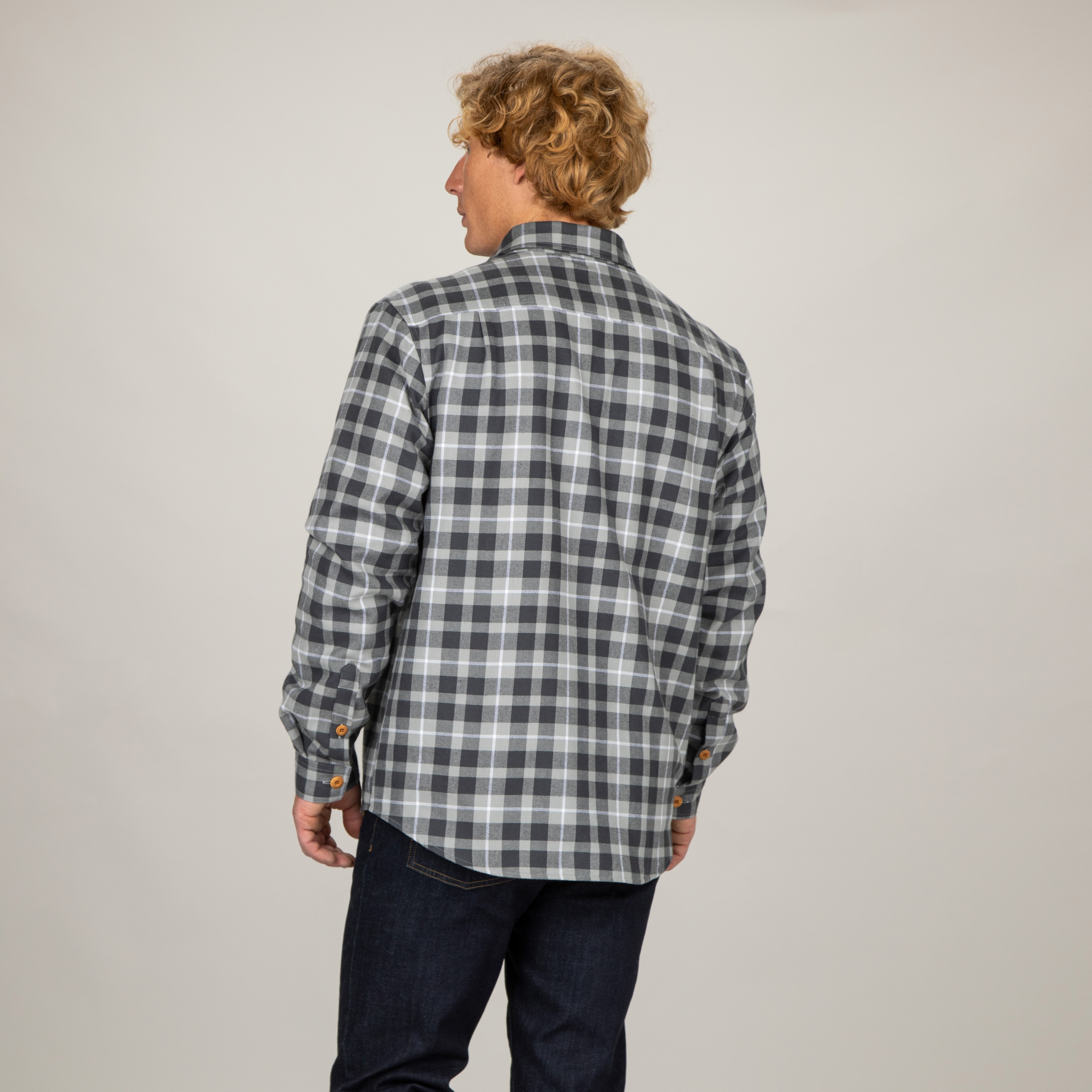 [OX’ed Silver] FARMER P/O SHIRT - CHECK Check Dress Shirt - Noah