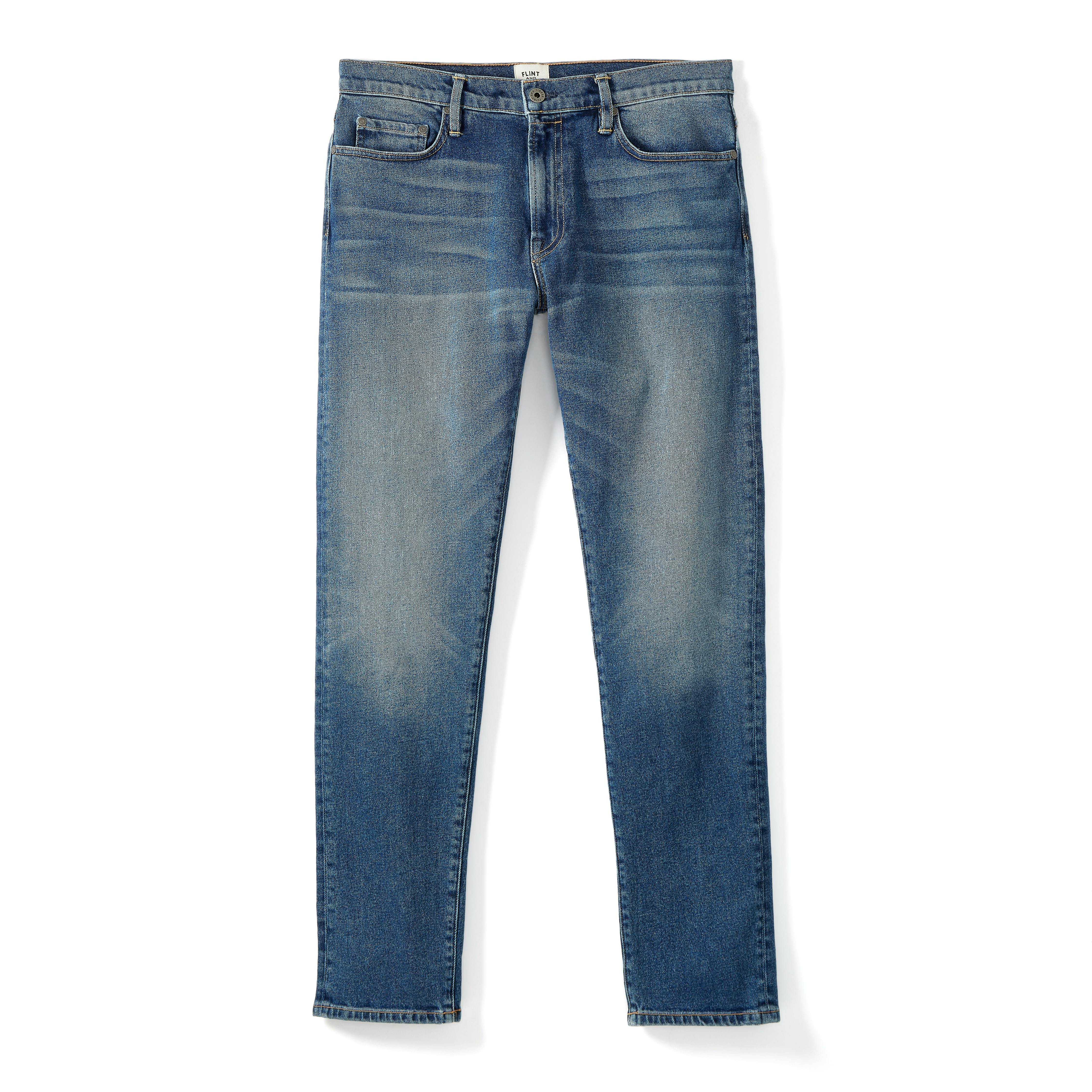 Flint and Tapered (1-Year Huckberry Medium Tinder | Wash) All-American Stretch Jeans - - Denim Athletic 
