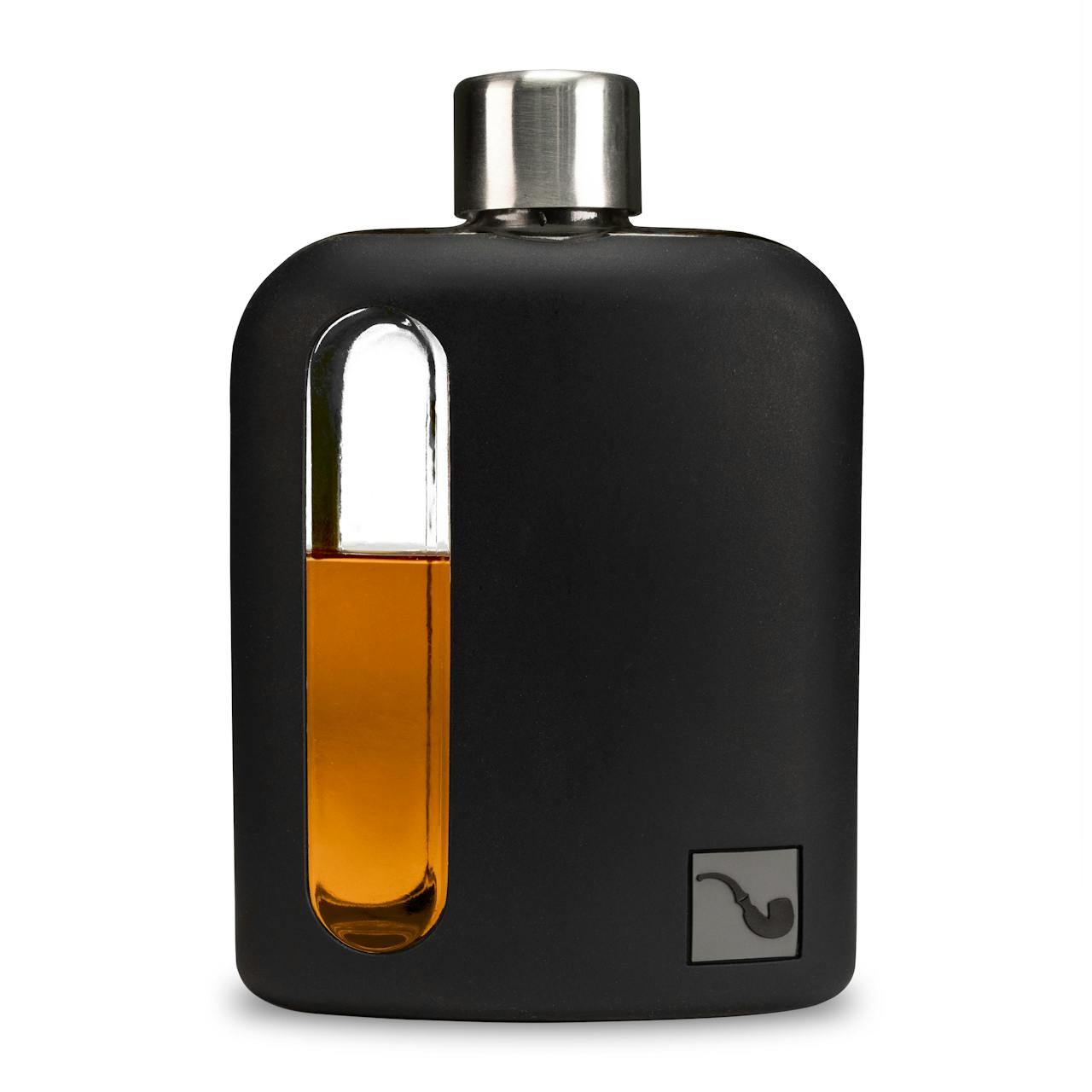 Ragproper Black Silicone + Glass Flask - 240ml