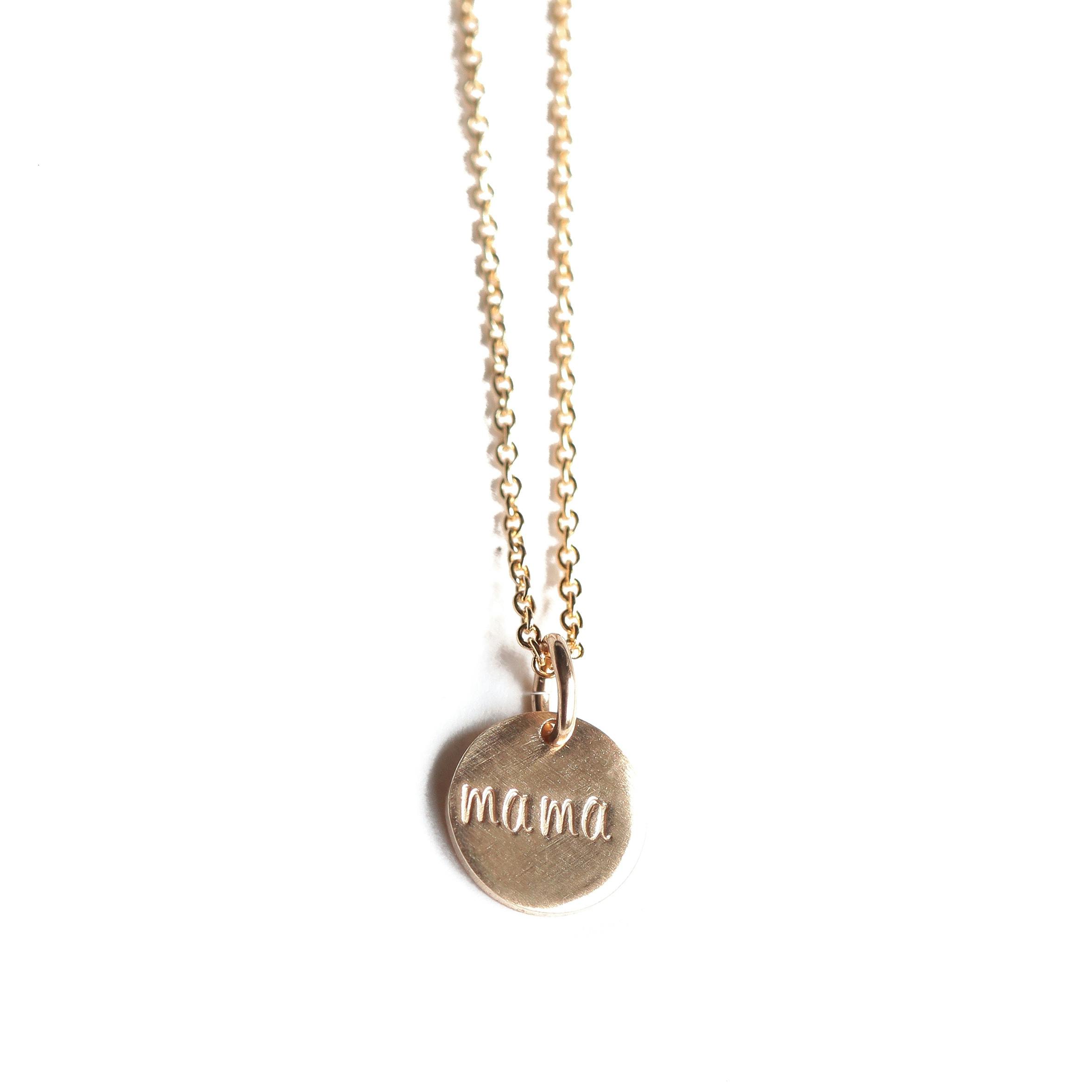 Julia Szendrei Mama Coin Necklace Yellow Gold For Her Huckberry