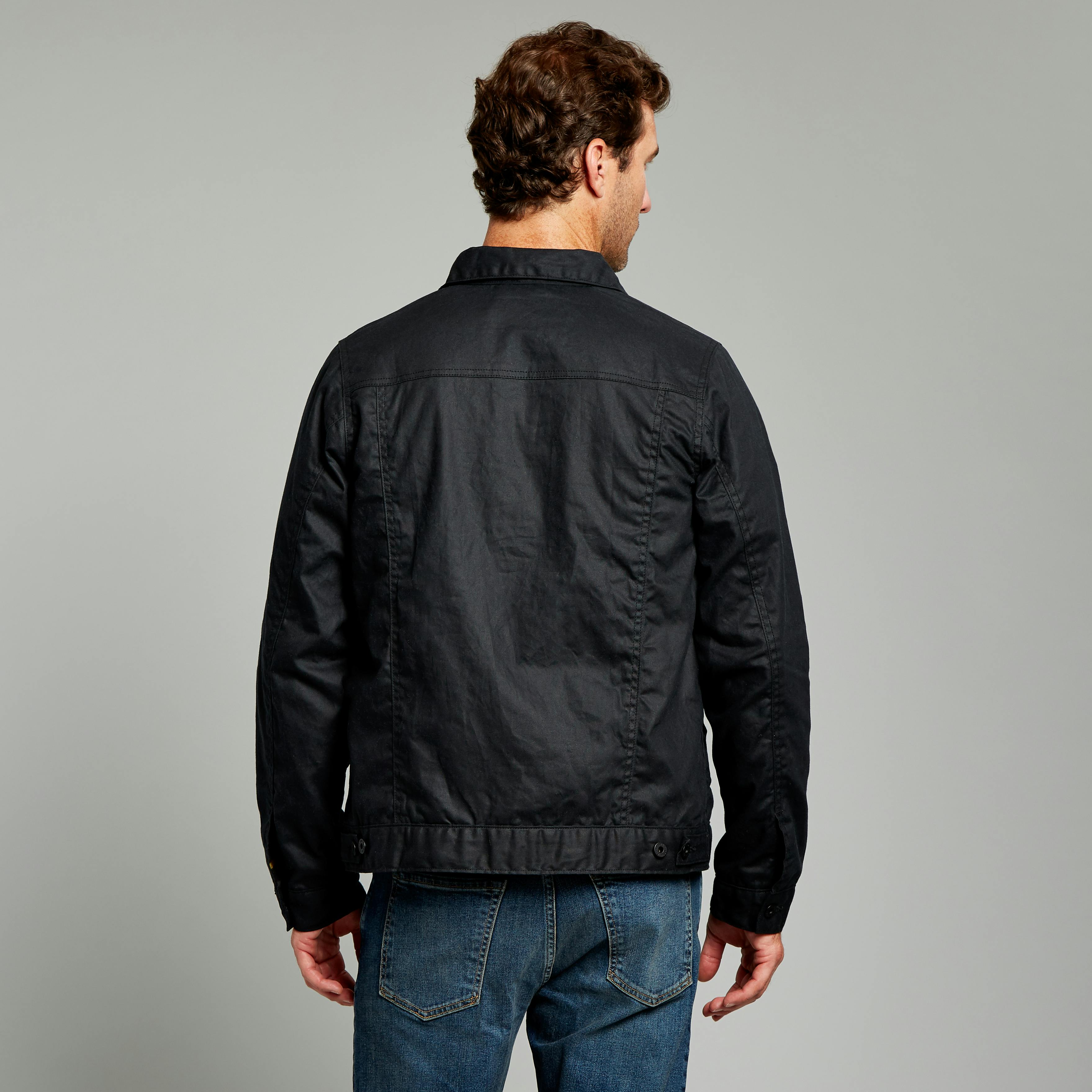 Flint and Tinder Flannel-lined Waxed Trucker Jacket