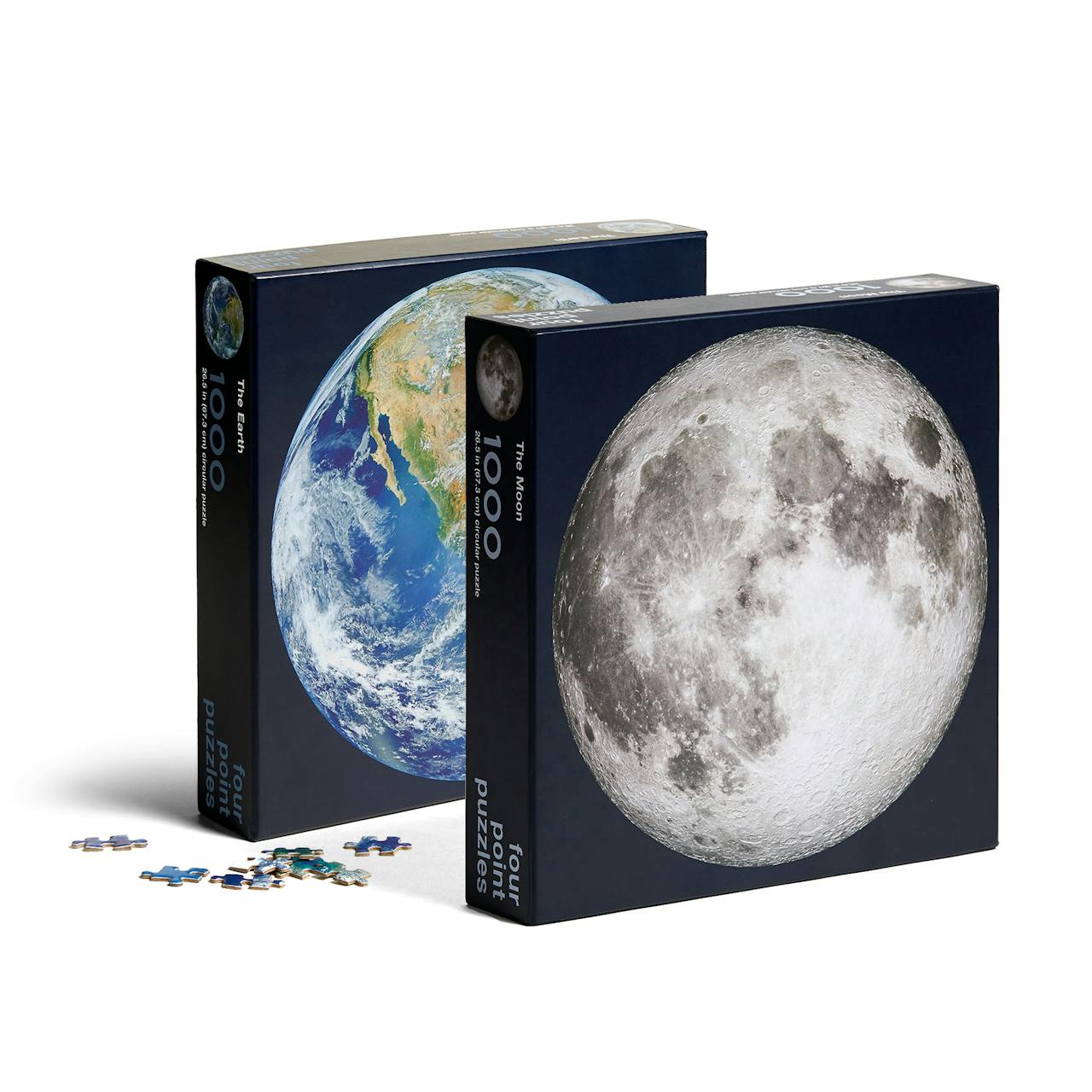 Four Point Puzzles Moon + Earth - Puzzle Set