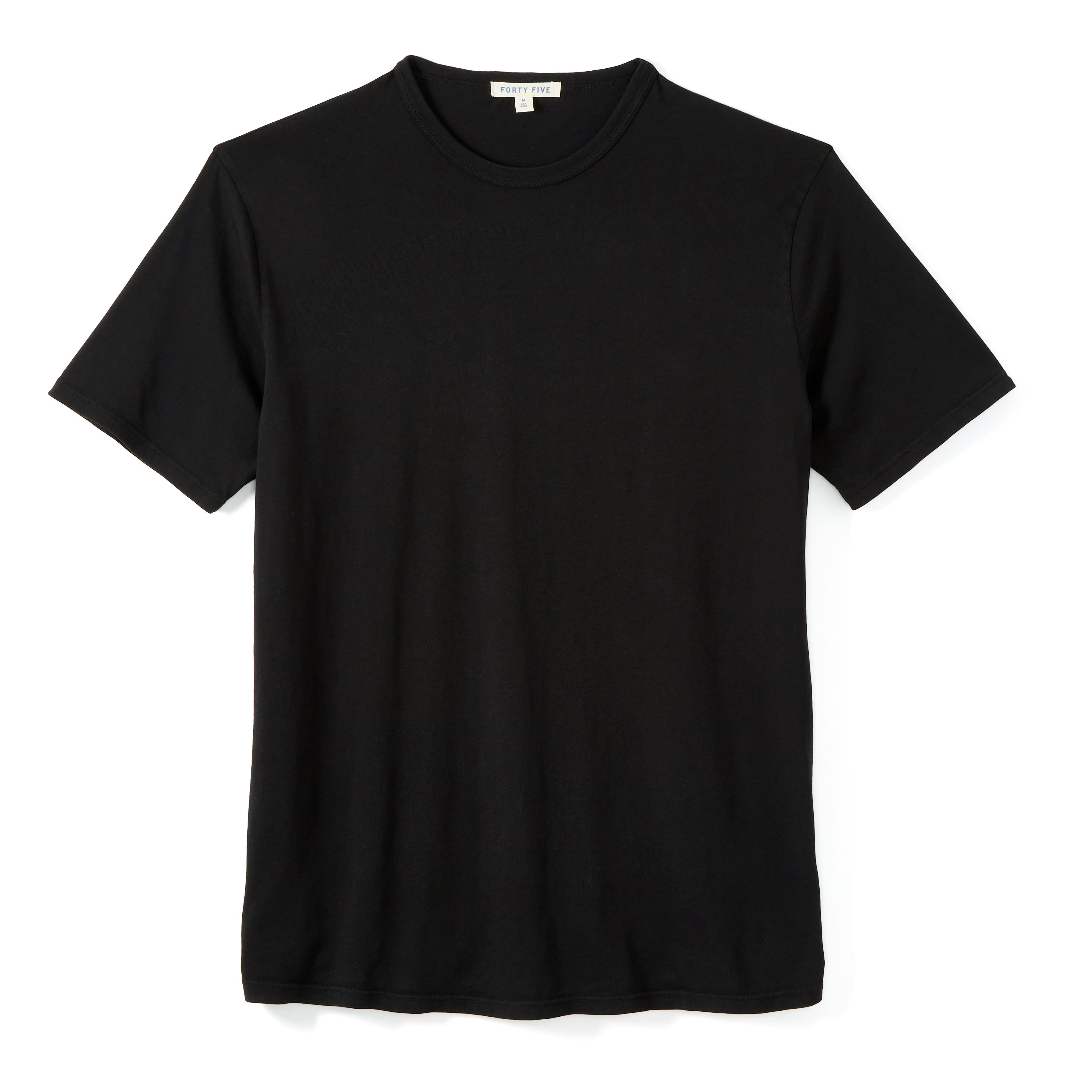 Forty Five Supima | T-Shirt Crew - | T-Shirts Huckberry Black