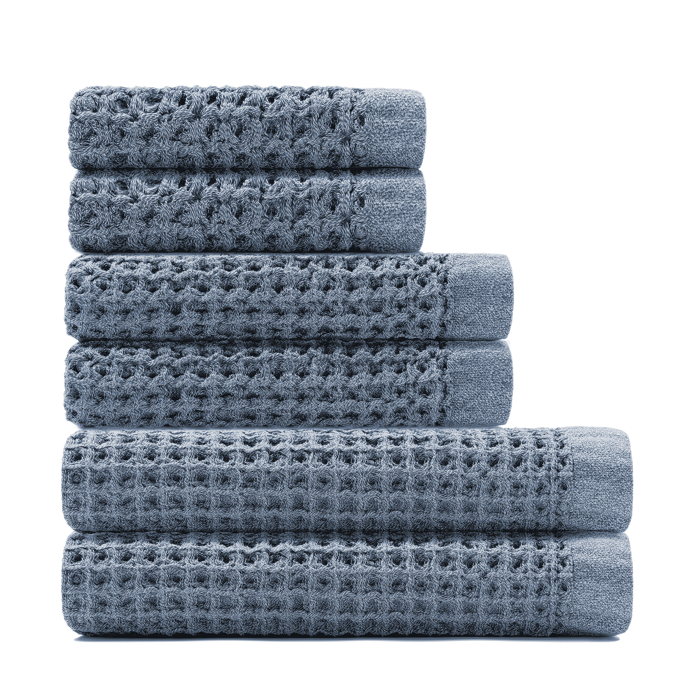 Blue Bath Towels Set of 6 - Odor Resistant Textured, Oversize Bathroom Towel  Set - Towels & Washcloths, Facebook Marketplace