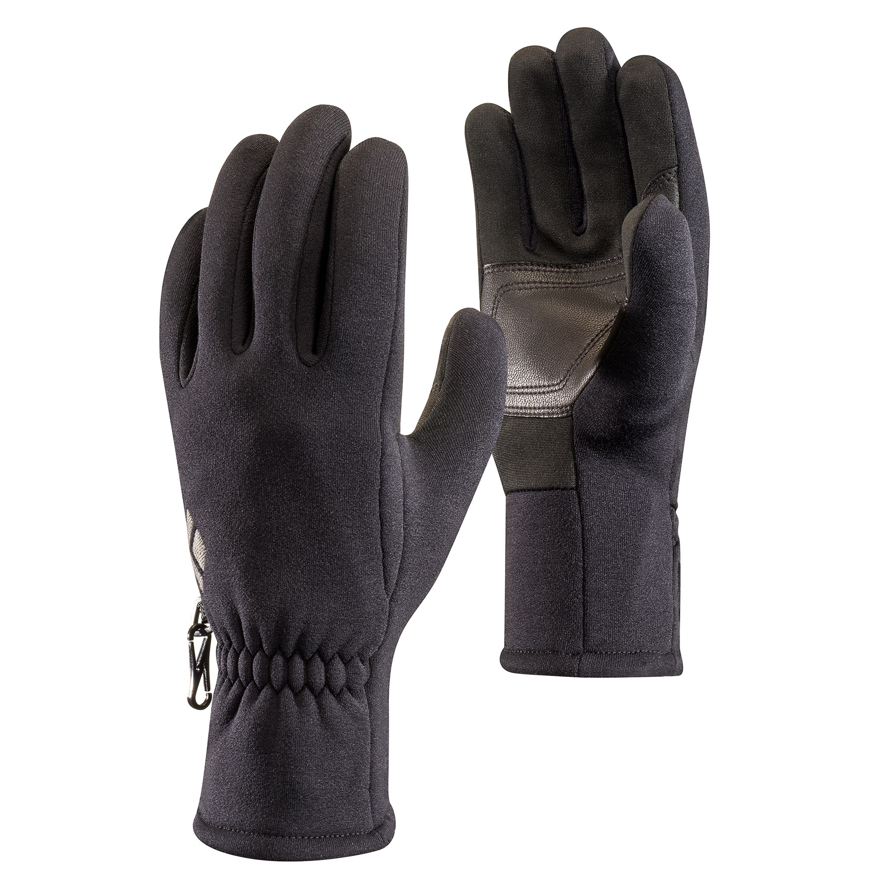 black lightweight screentap diamond gloves