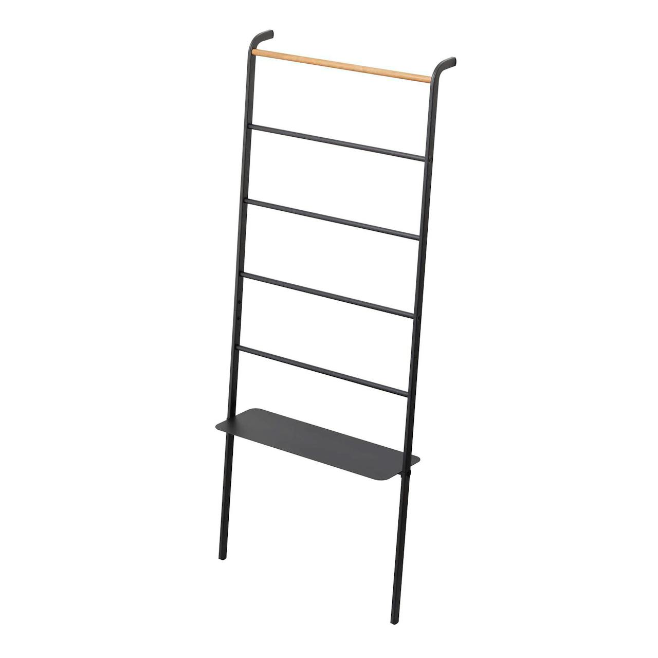 Yamazaki Tower Leaning Ladder with Adjustable Shelf