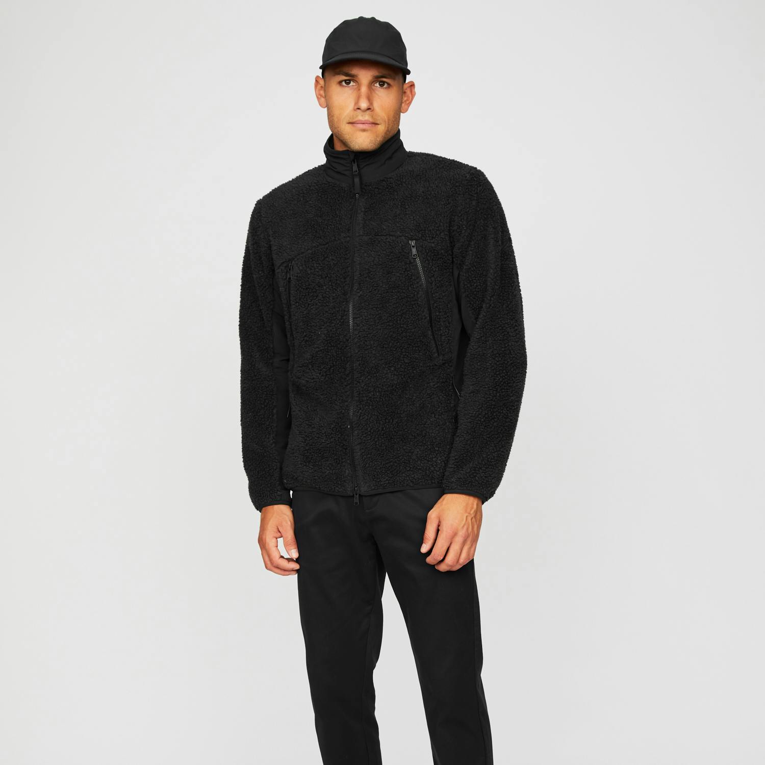 Penfield Breakheart Teddy Fleece Jacket Full Zip In Black for Men