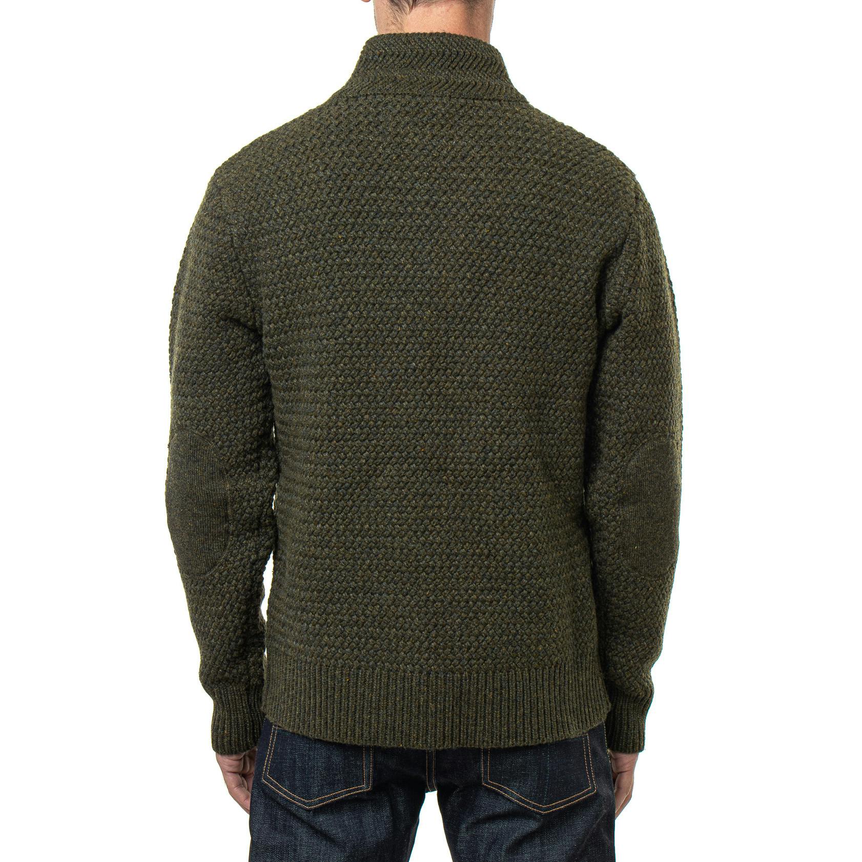 Schott Men's Funnel Neck Military Sweater