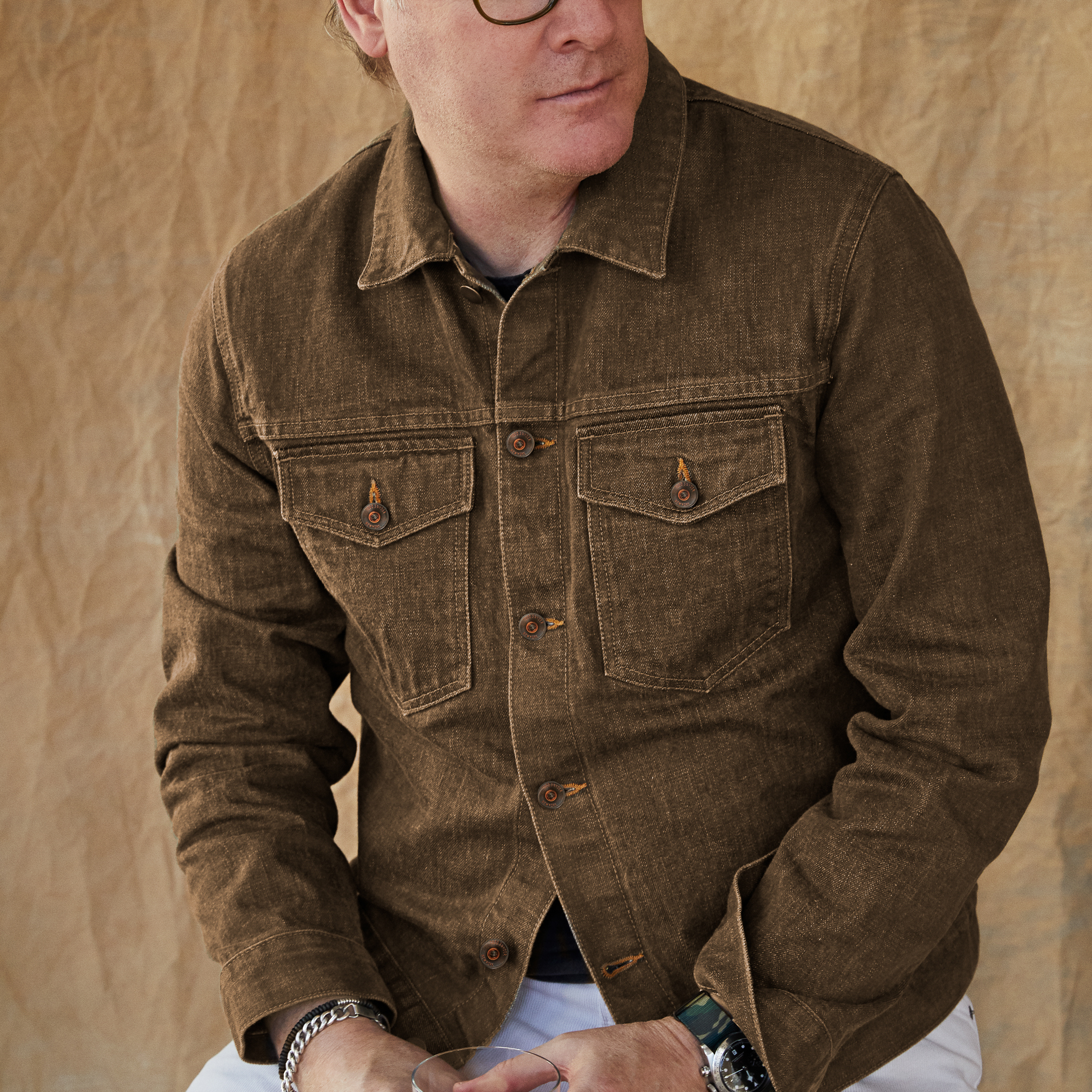 TODD SNYDER デニムジャケット メンズ Todd Snyder SELVEDGE Crop DENIM JACKET IN WORN WASH Medium