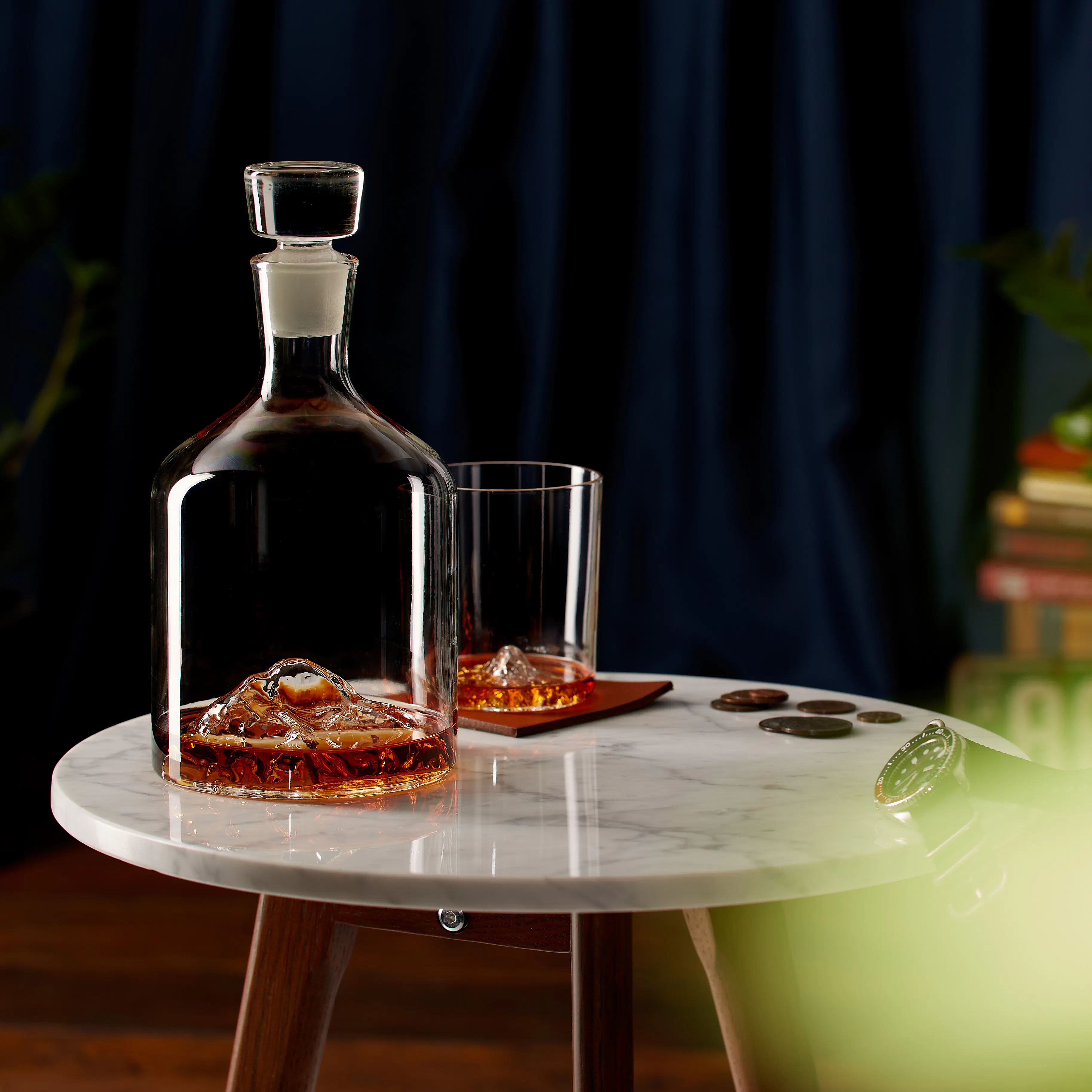 Whiskey Peaks Mountain Decanter + Mt. Rainier Set of 2 Whiskey