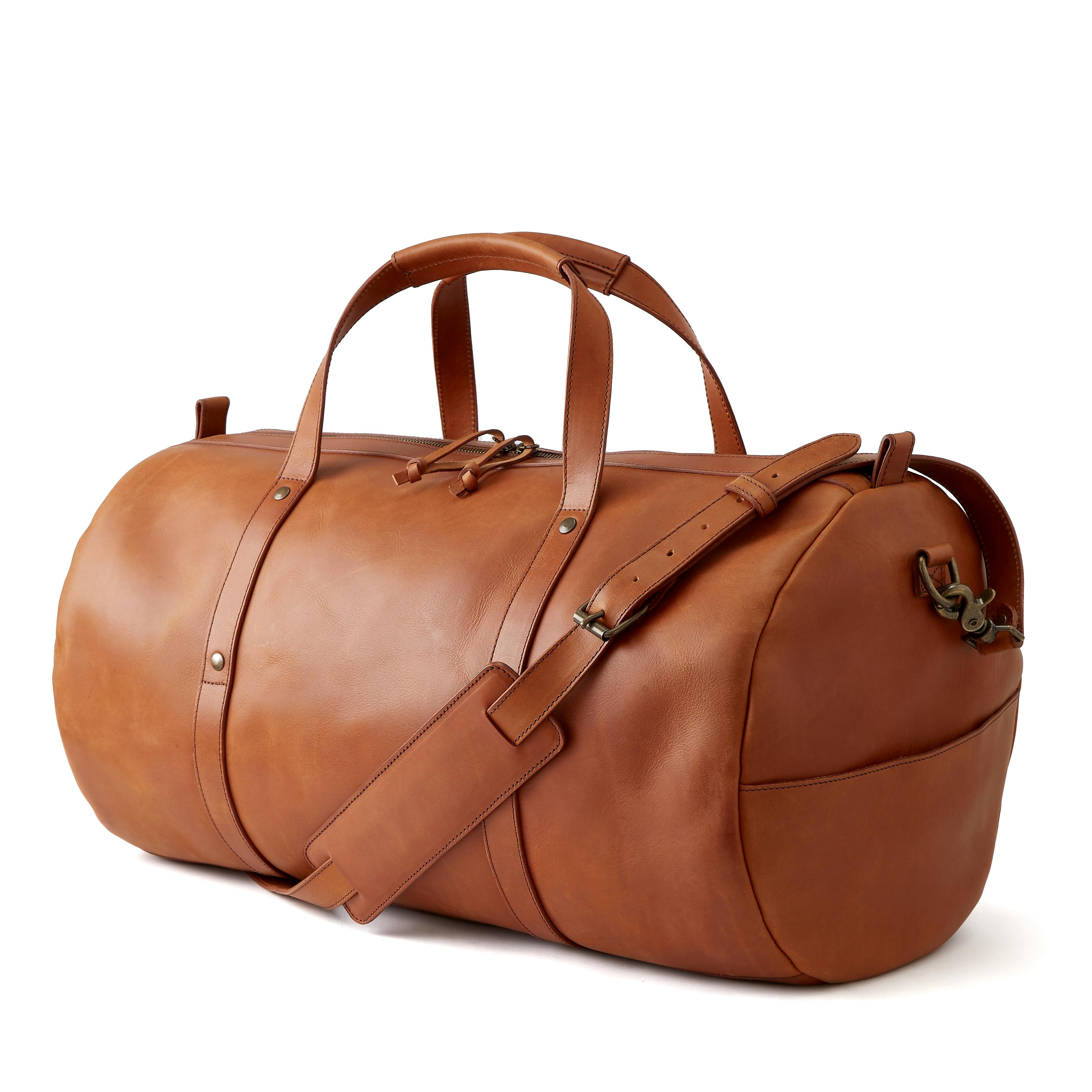 Leather travel bag Hermès Gold in Leather - 29597258
