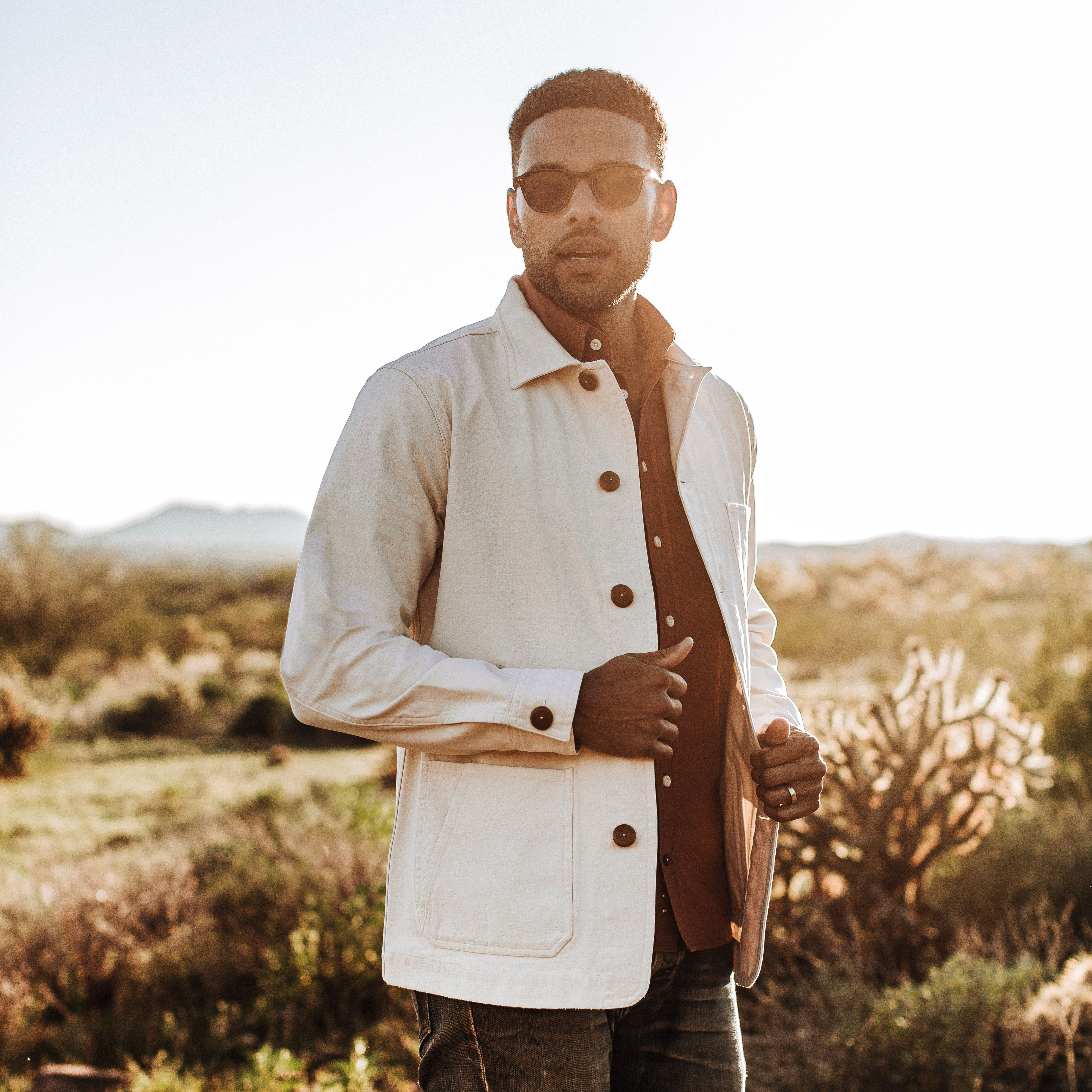 Taylor Stitch The Ojai Jacket - Natural Reverse Sateen