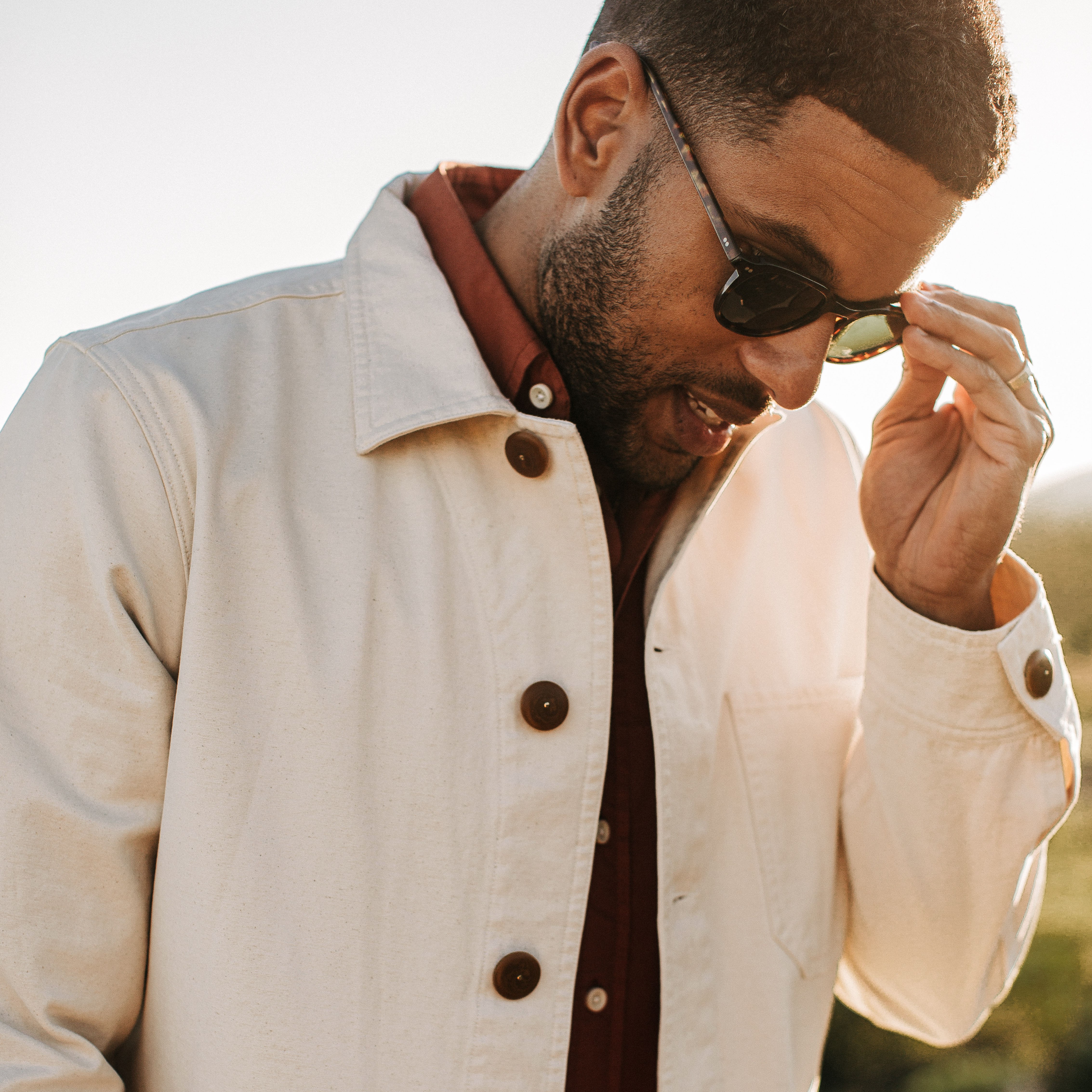 Taylor Stitch The Ojai Jacket - Natural Reverse Sateen
