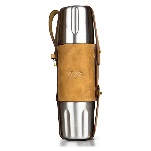 High Camp Firelight 750ml Flask + Leather Holster