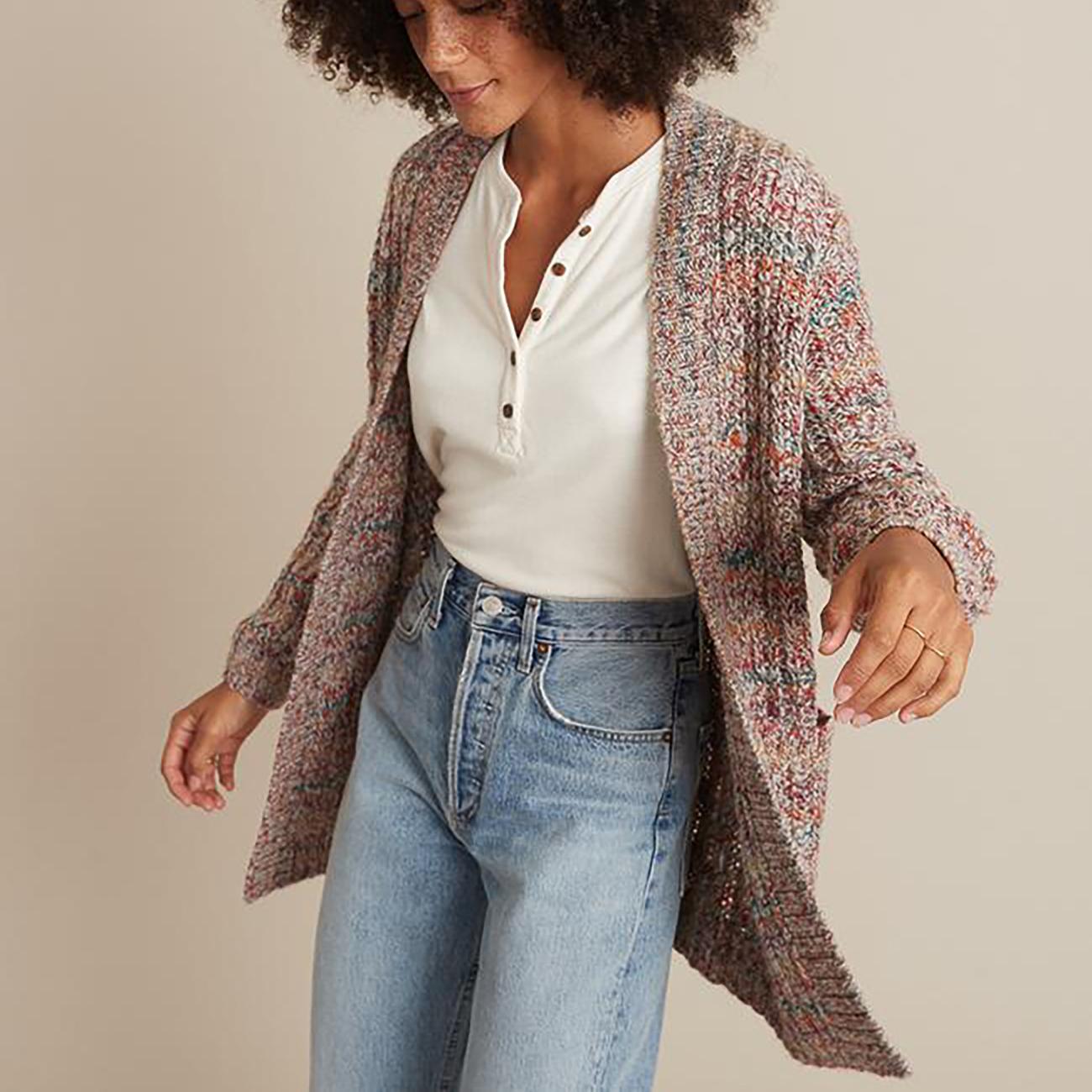 Marine Layer Women's Ontario Cardigan - Rainbow Marl | undefined