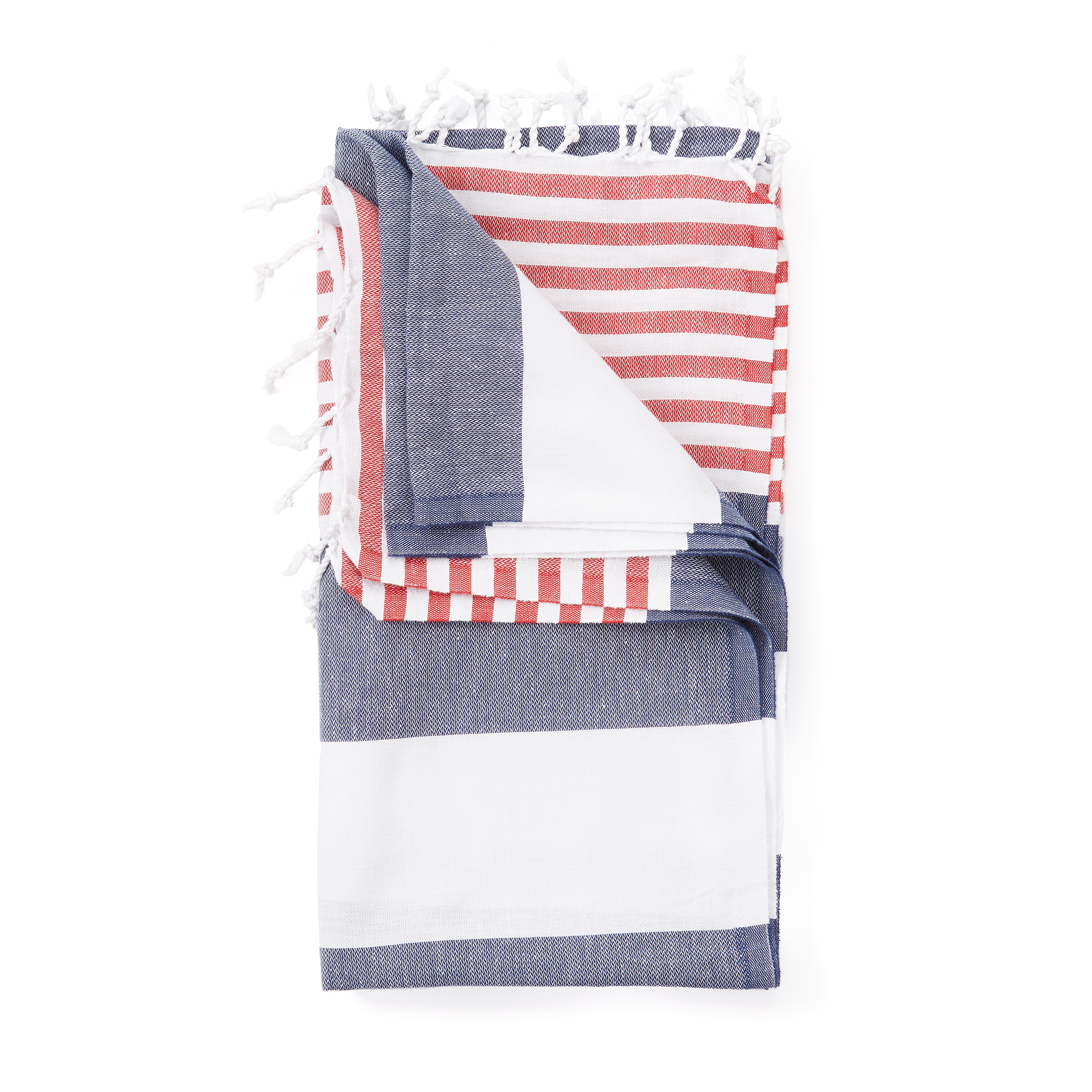 Turkish Towels Mediterranean Turkish Towel Navy/Red Bath Towels