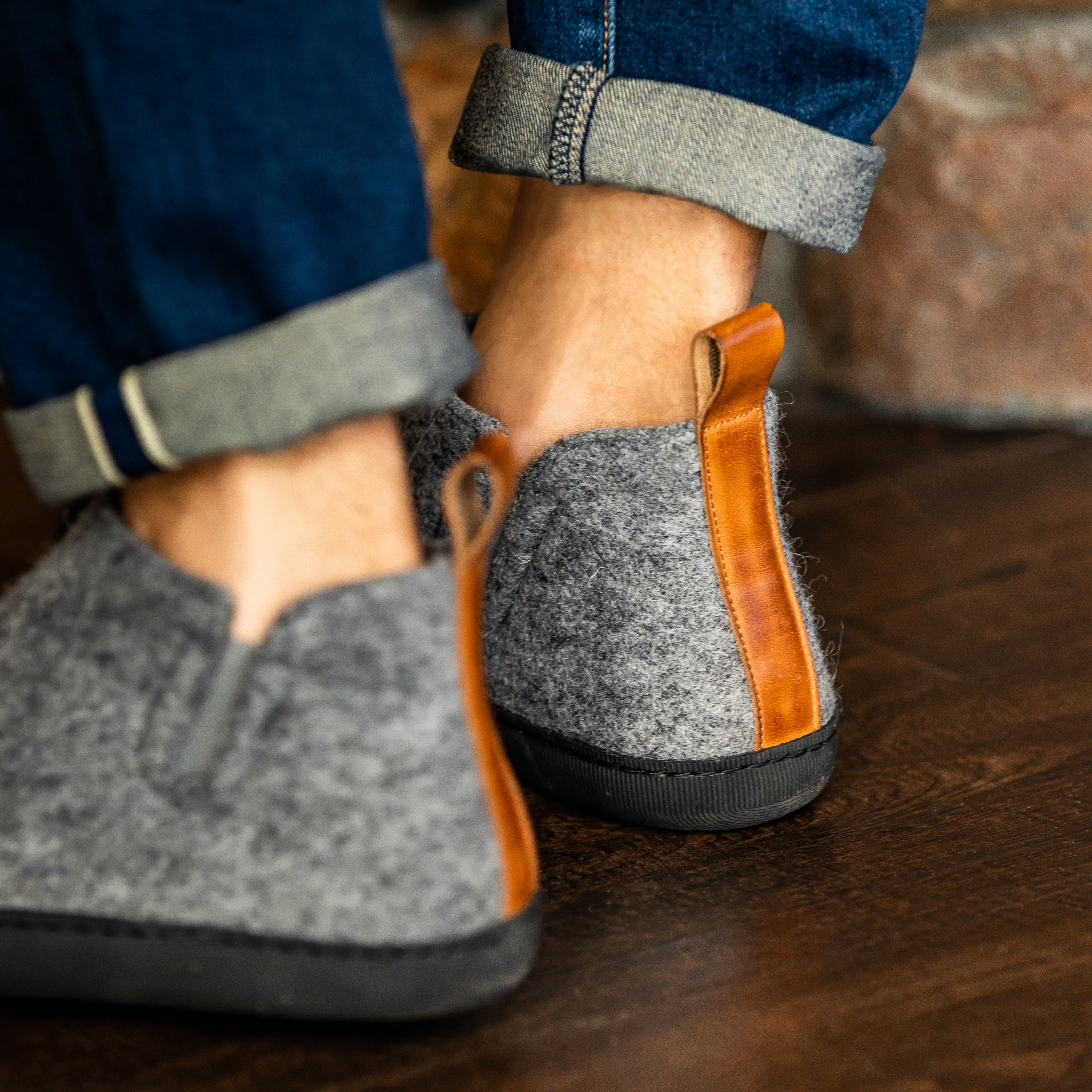Greys Wool Outdoor Slipper Boot - Charcoal/Black | Slippers