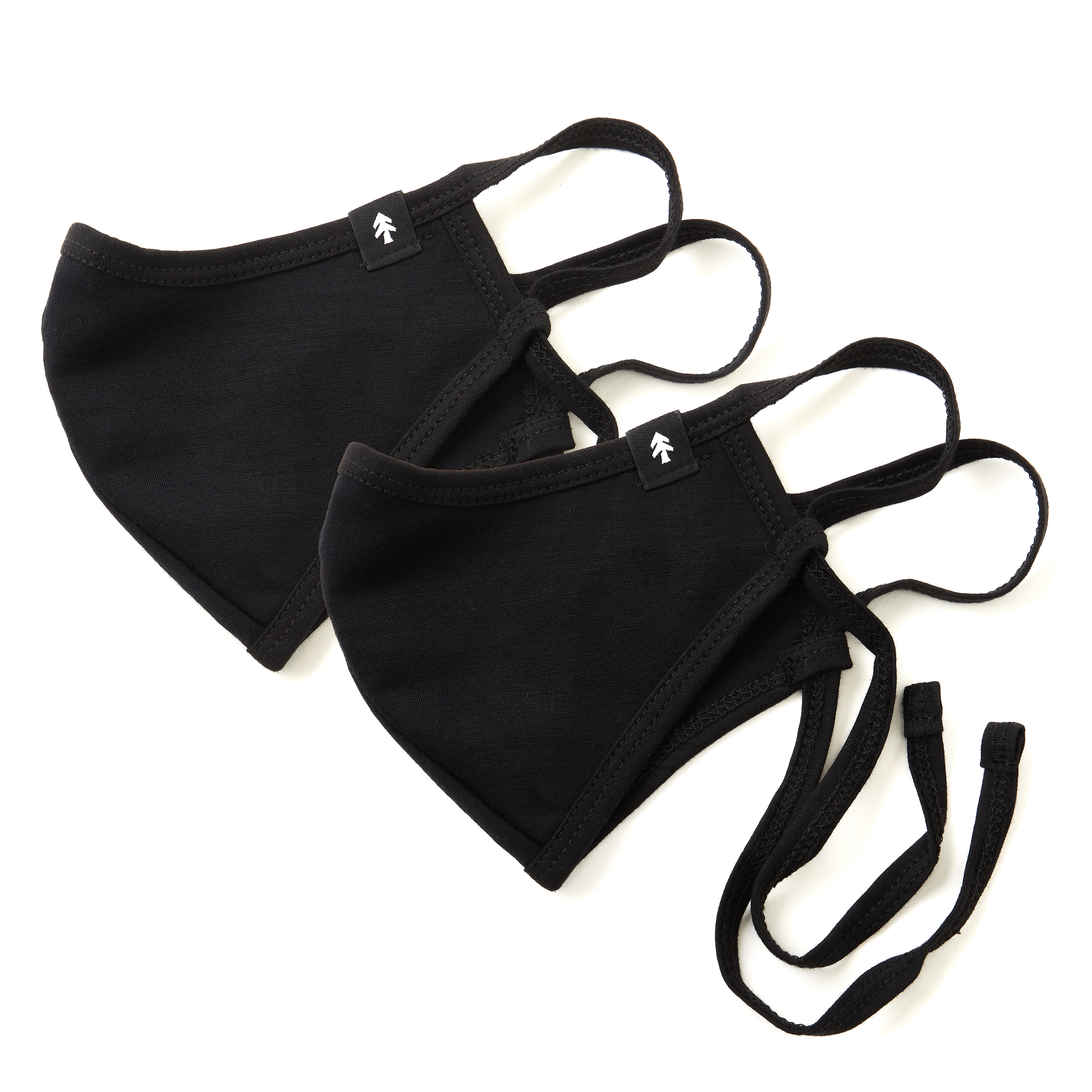 Merino Wool Face Mask - Adjustable Tie-Back - 2-Pack
