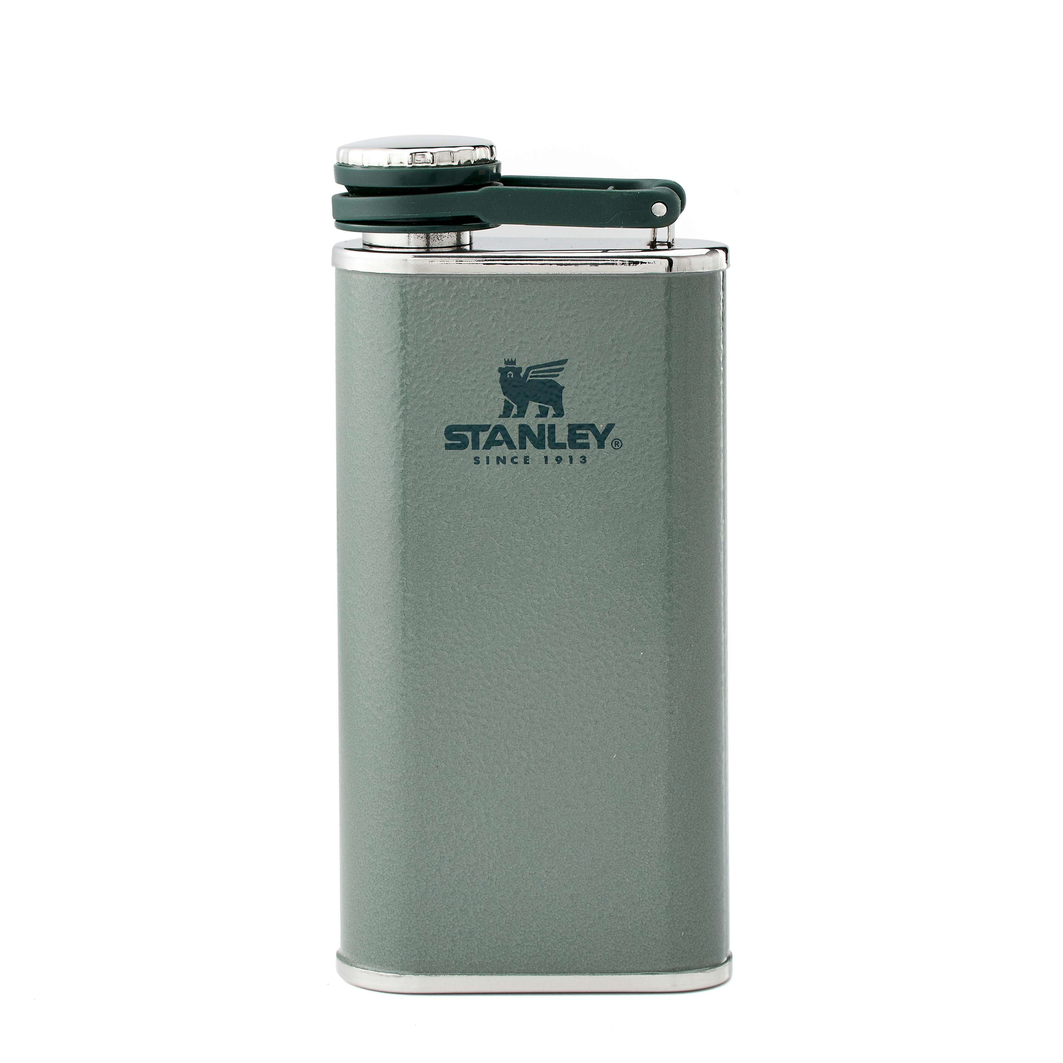 Stanley Classic Easy Fill Wide Mouth Flask (8oz) - Hammertone Green, Bar &  Entertainment