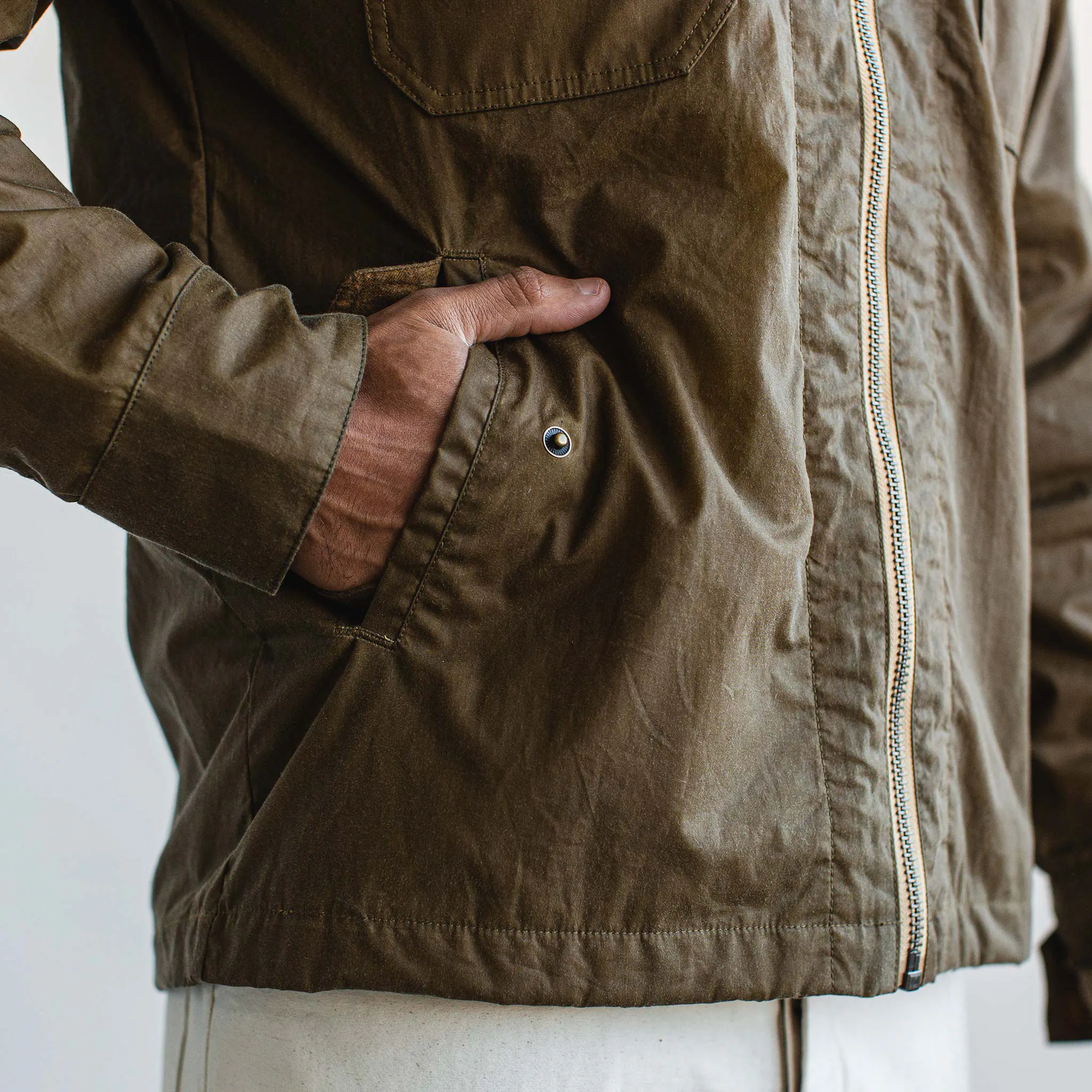 Taylor Stitch The Welterweight Winslow Jacket - Olive Dry Waxed Taylor Stitch The Welterweight Winslow Jacket - Olive Dry Waxed