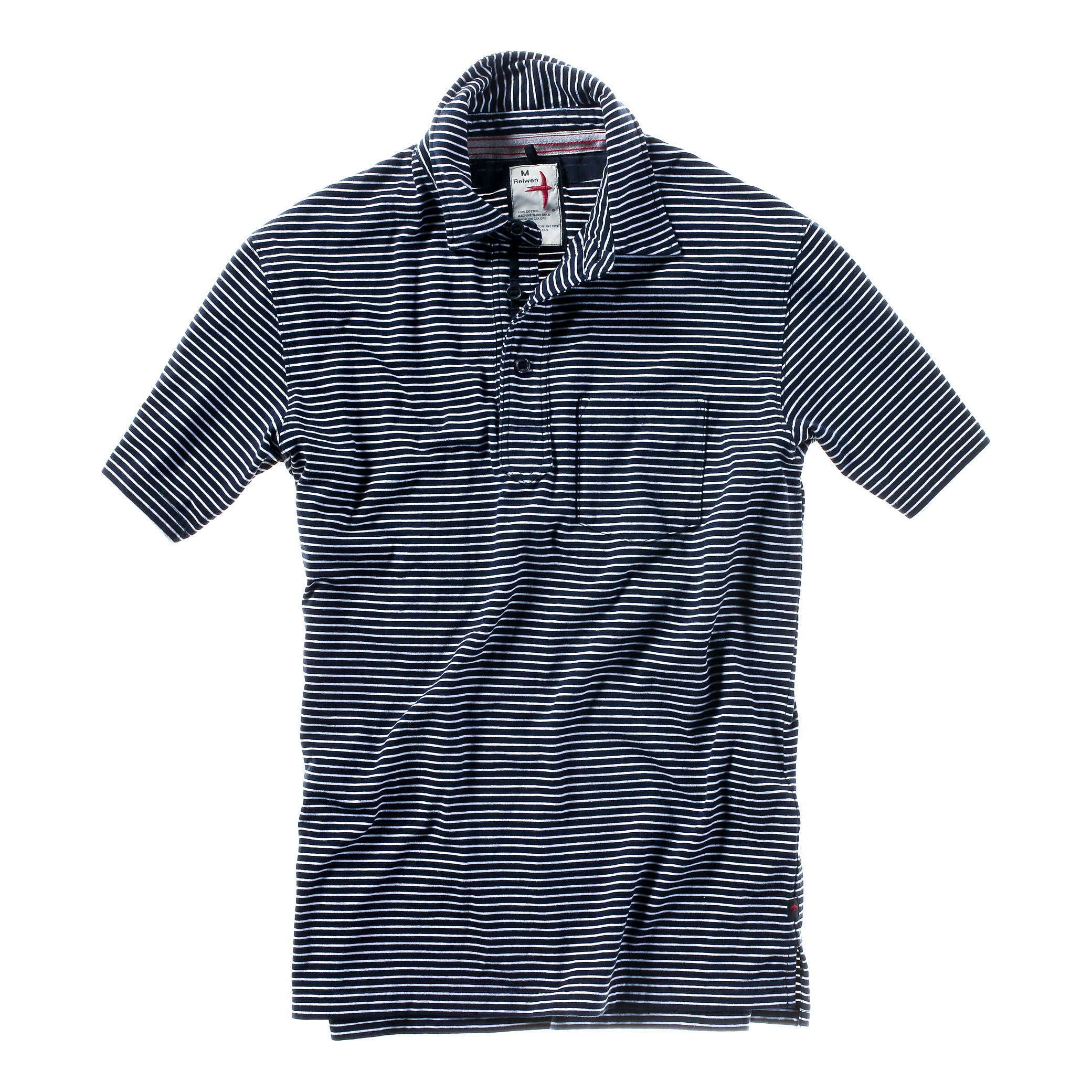 Relwen Stripe Slot Polo