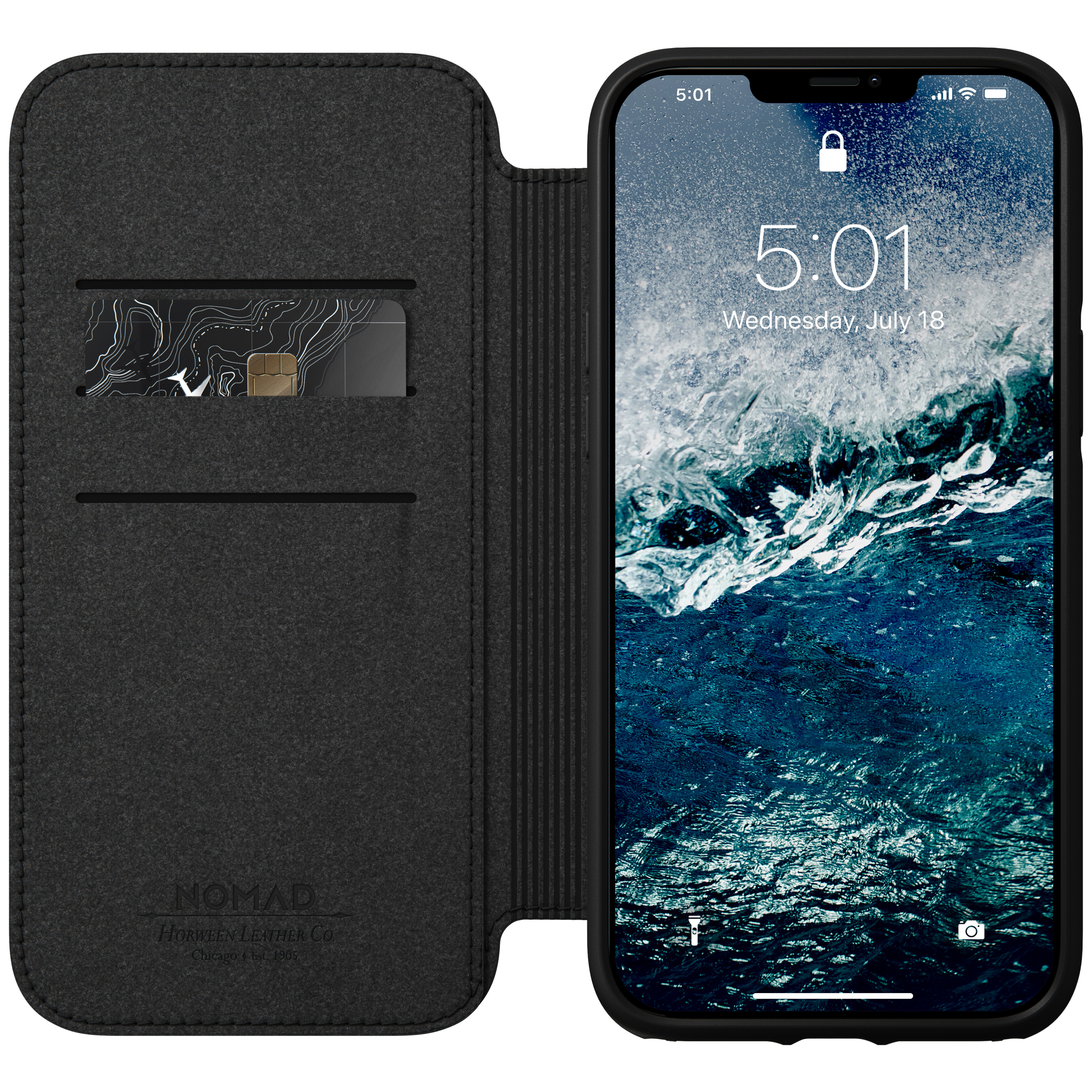 NOMAD iphone12proMAX Rugged ブラウン ケース Nomad Rugged Leather Folio iPhone 12 Pro Max Case - Rustic
