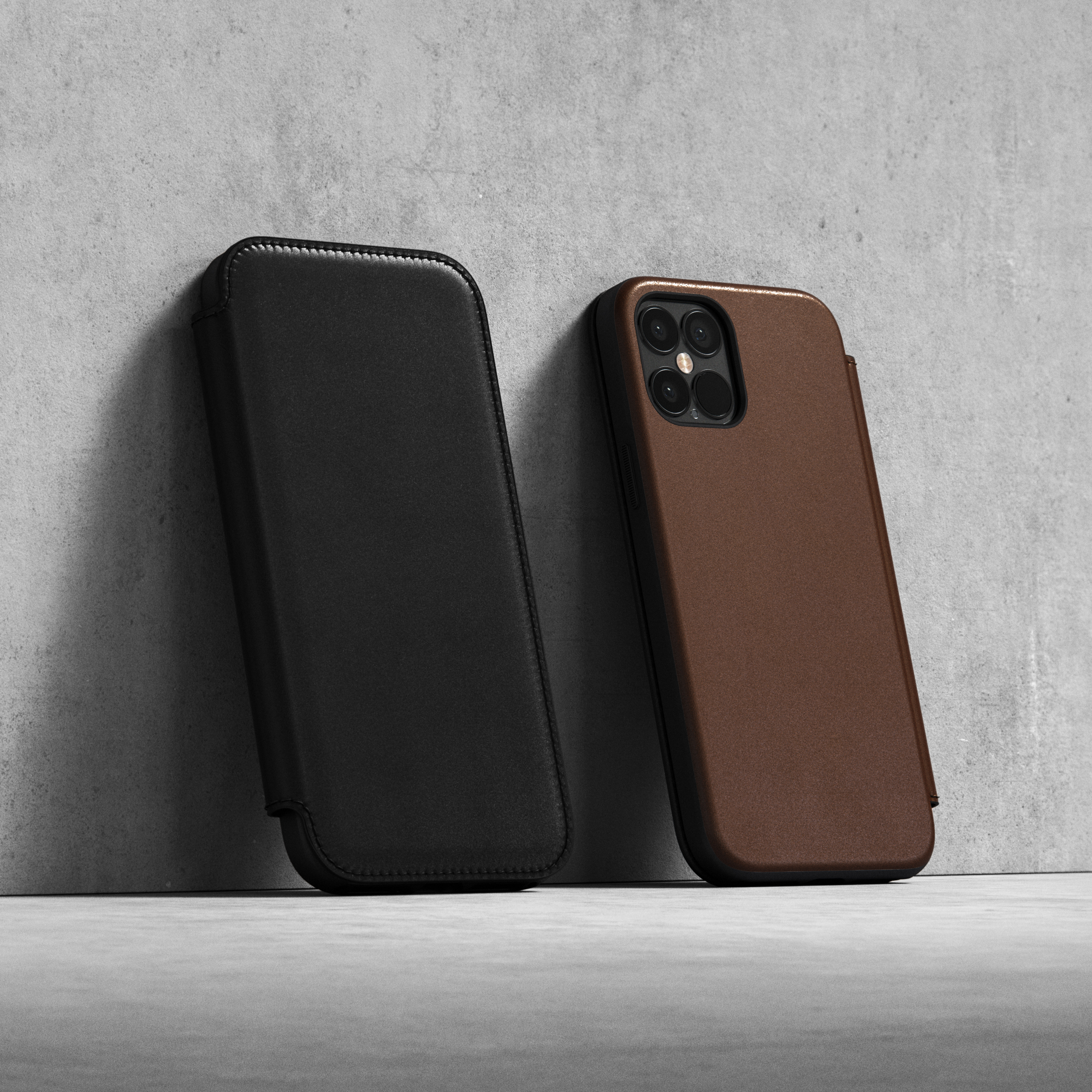 NOMAD iphone12proMAX Rugged ブラウン ケース Nomad Rugged Leather Folio iPhone 12 Pro Max Case - Rustic