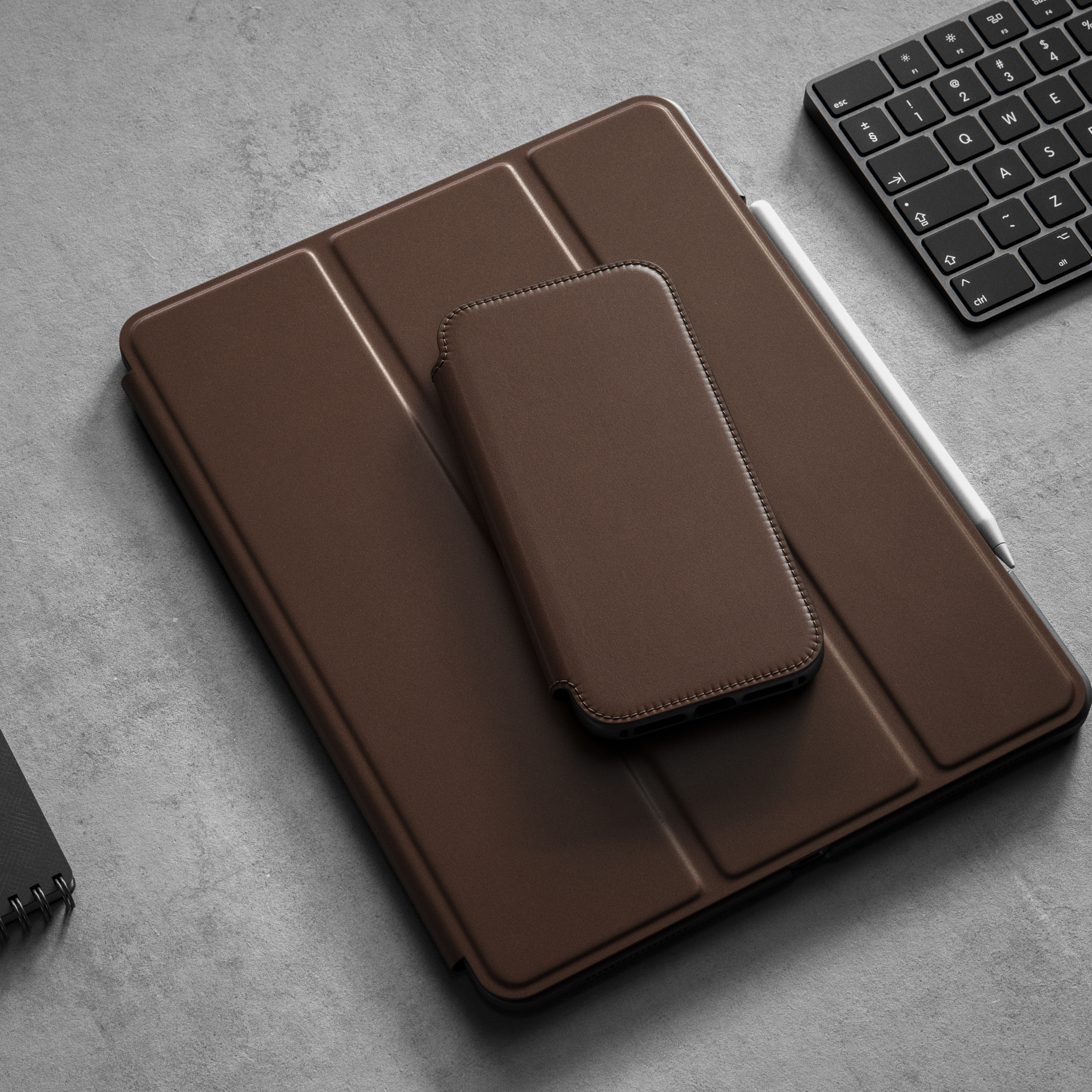 NOMAD iphone12proMAX Rugged ブラウン ケース Modern Leather Case - iPhone 12 Pro Max | Rustic Brown