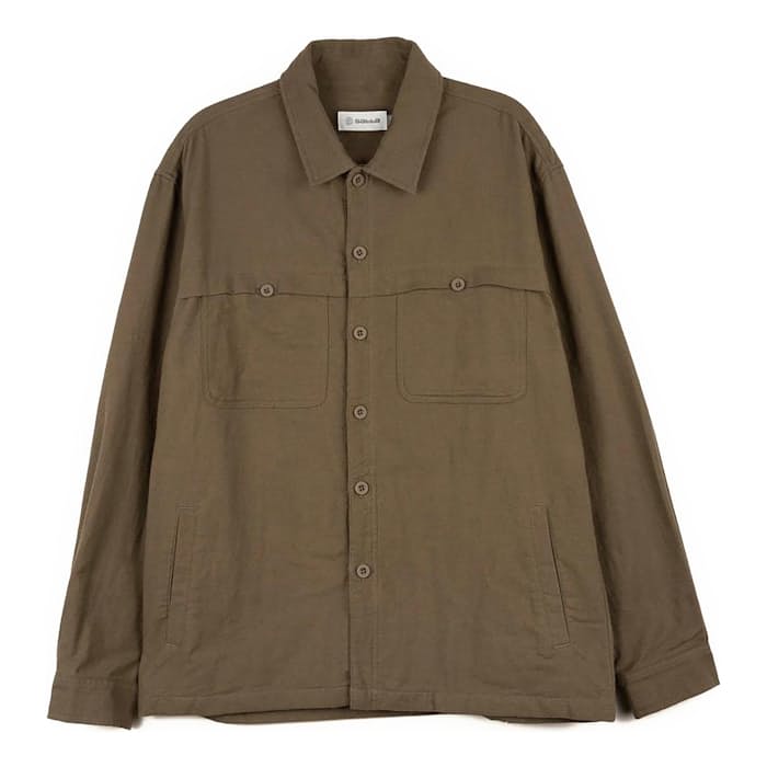 Satta Front Yoke Overshirt - Peat | Shirt Jackets | Huckberry