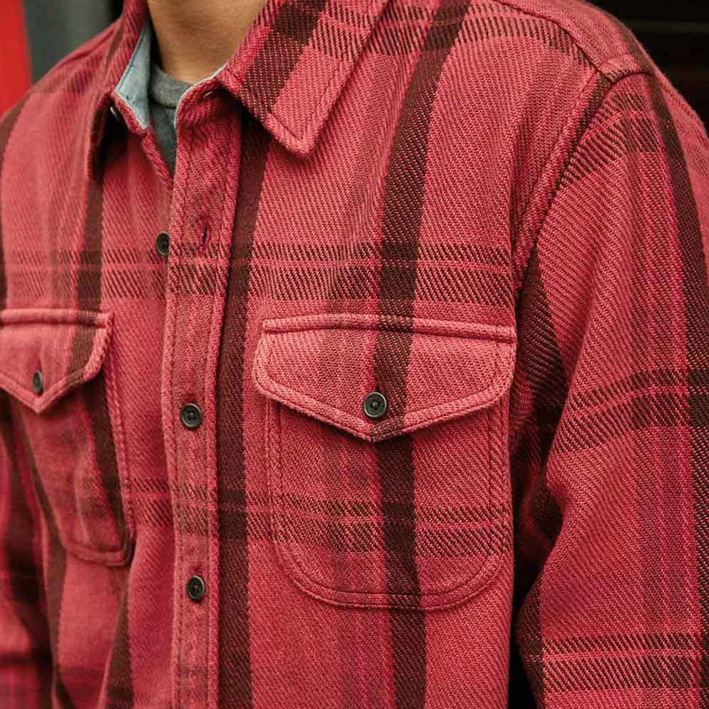 値下げ中！outerknown✖️RHC10周年BLANKET SHIRT L Outerknown Blanket Shirt - Dusty Red | Long Sleeve Shirts | Huckberry