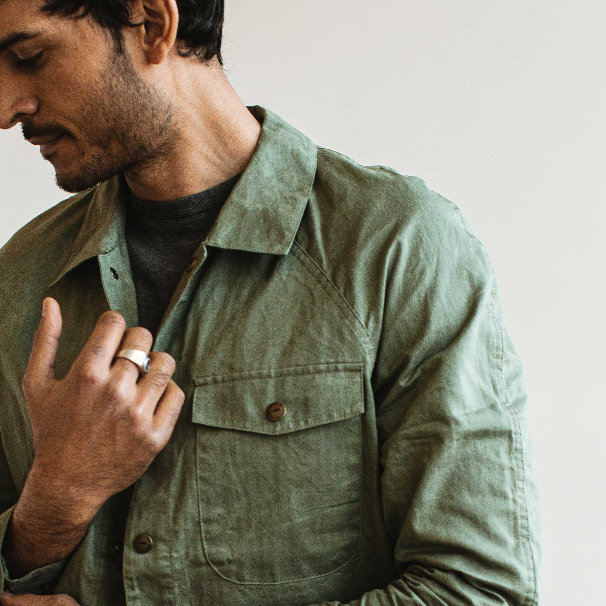 Taylor Stitch The Lombardi Jacket - Olive dry Wax