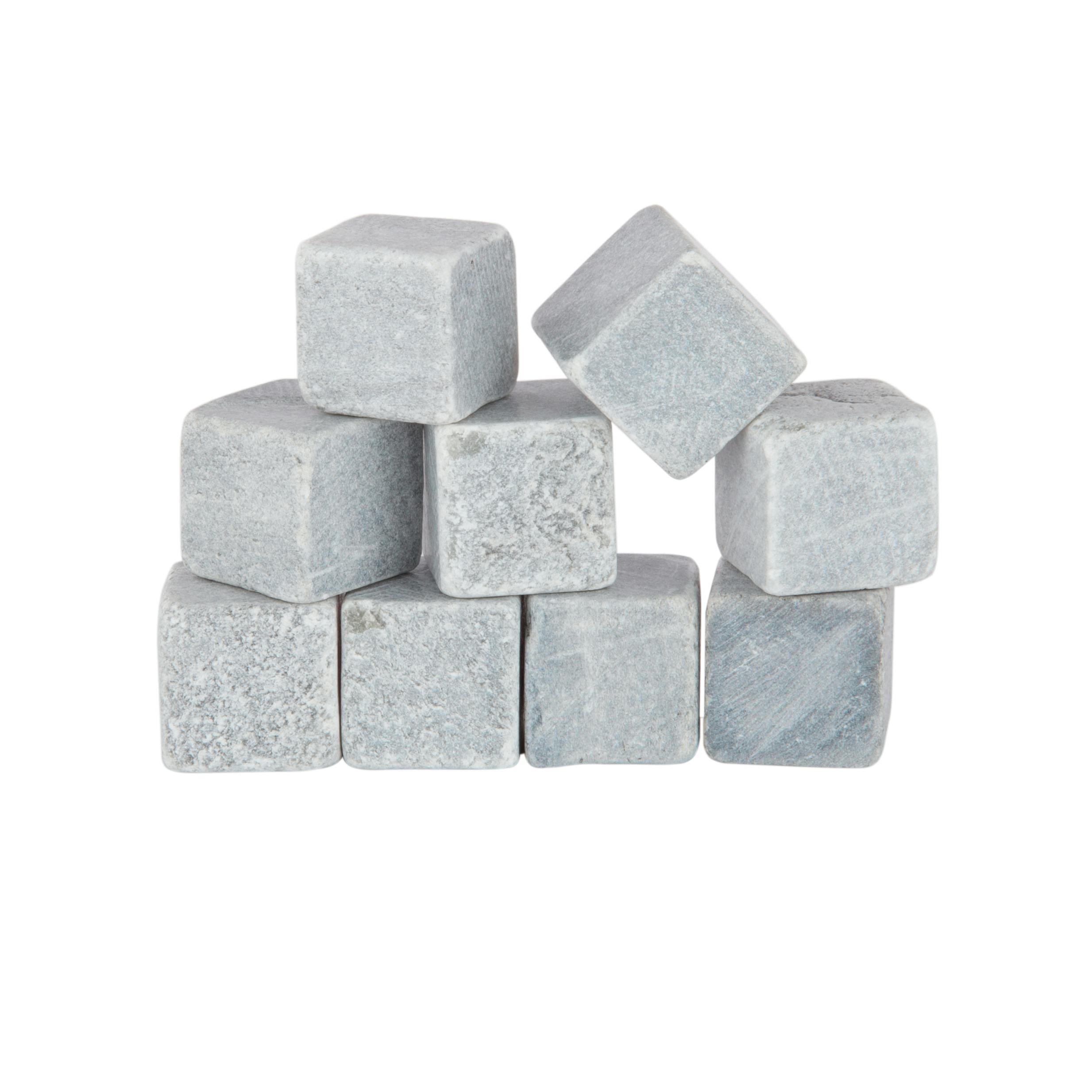 Viski Glacier Rocks Soapstone Cubes - Set of 9
