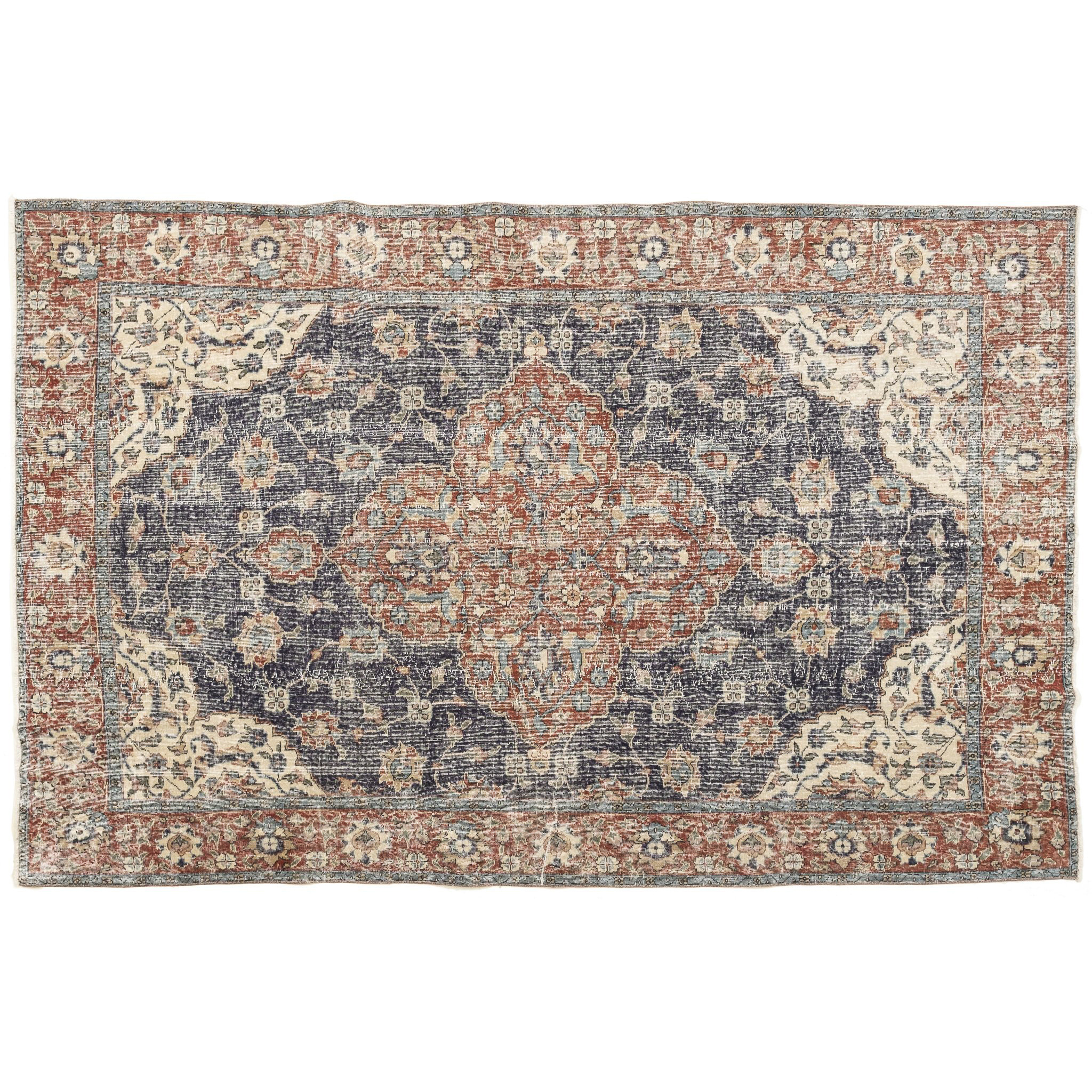 Revival Rugs Cerwyn Large Navy/Grey/Beige Rugs Huckberry