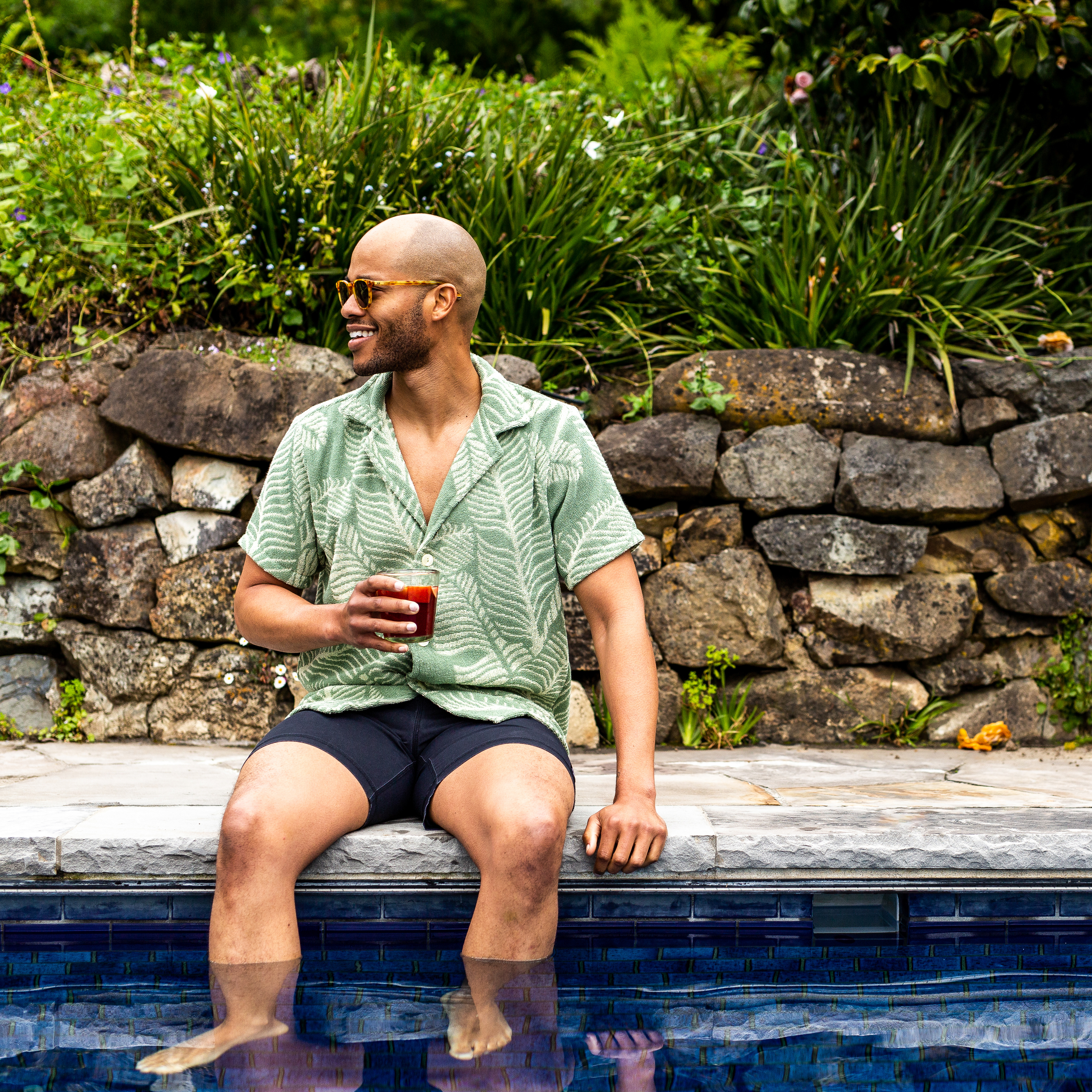 OAS Jacquard Woven Towel Shirt - Banana Leaf | T-Shirts | Huckberry
