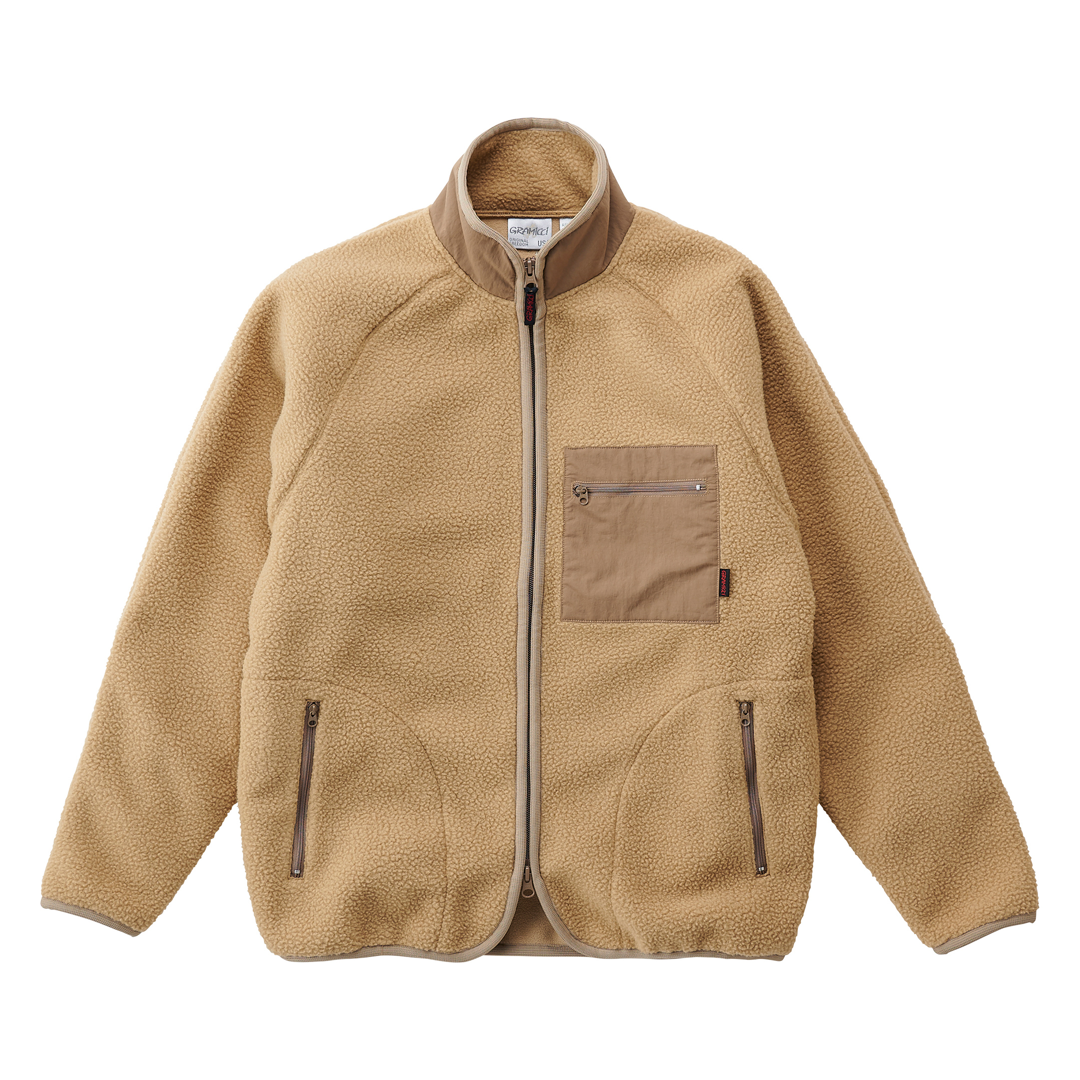 Gramicci Boa Fleece Jacket Beige Fleece Jackets Huckberry