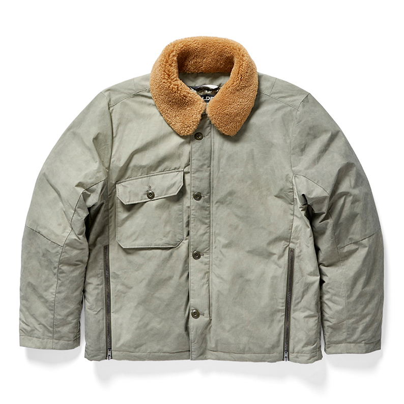 Holden Jackson Down Jacket - Dark Olive Distressed