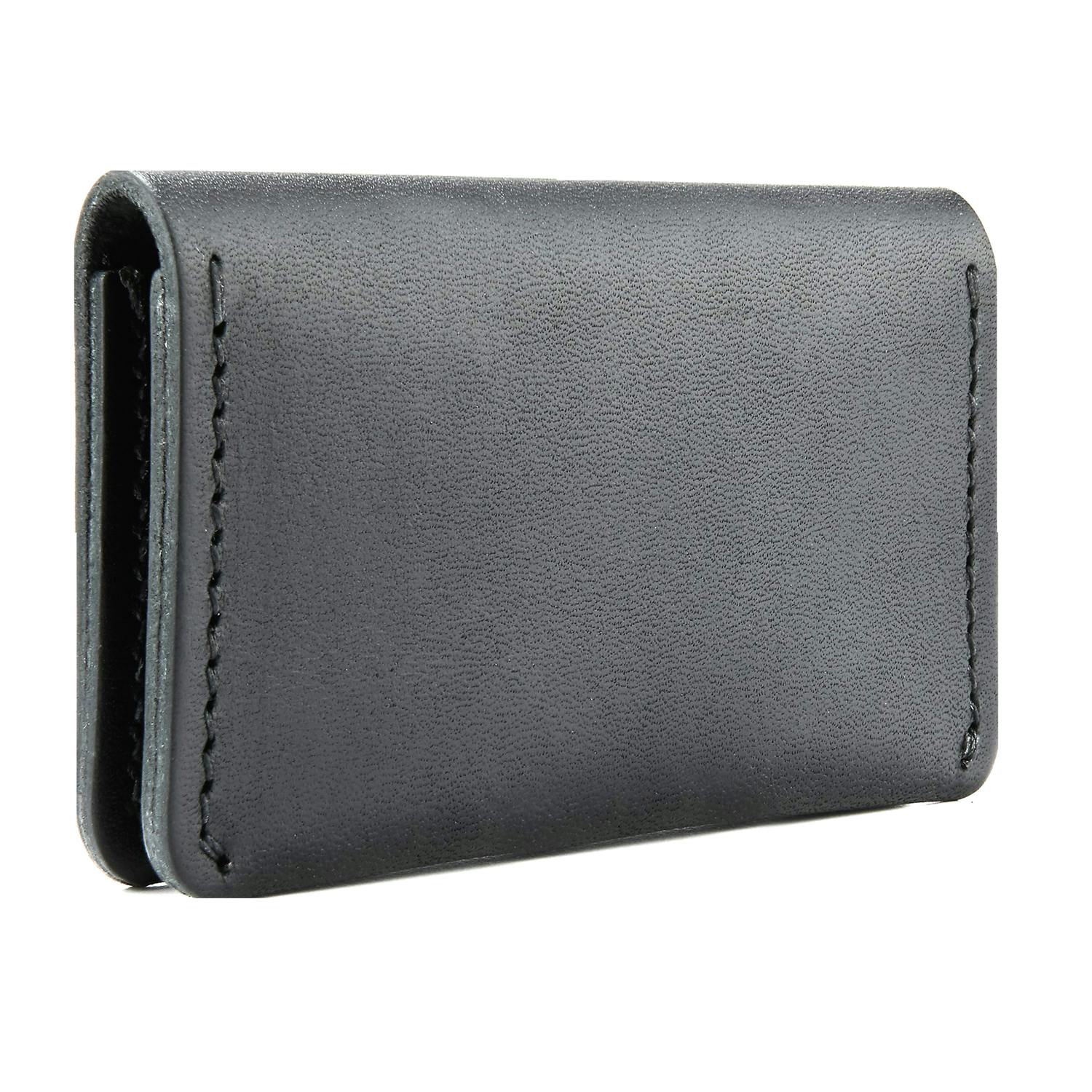 IKEPOD Tri-fold Key Wallet/Holder [Full-grain Leather] 6 Hooks & 2 Card  Slot (New Wine Red)