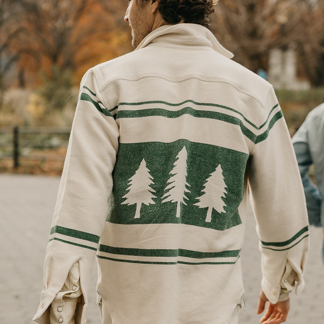 Wythe New York Pine Jacquard Overshirt - Evergreen | Long