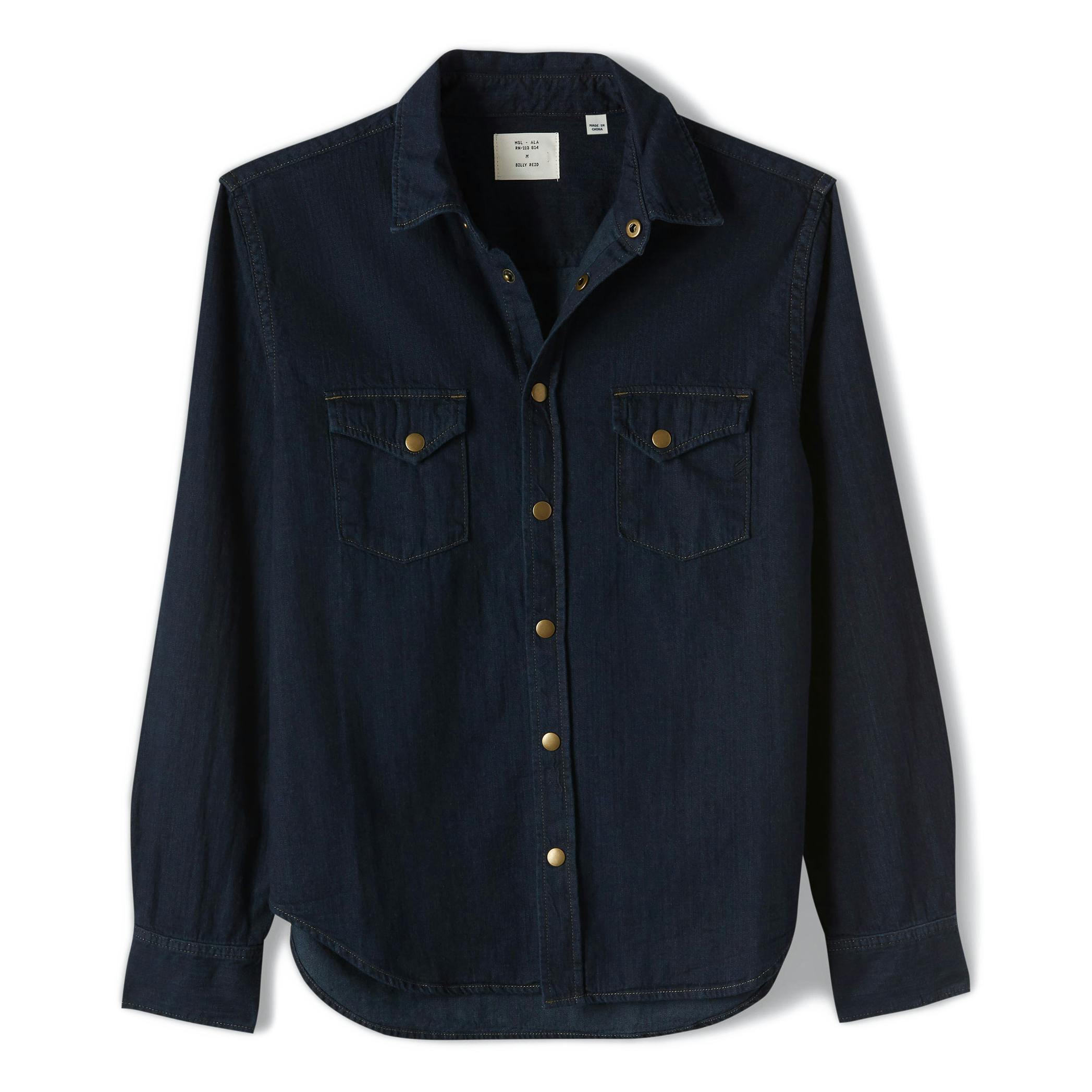 Billy Reid Denim Shirt - Double Dye, Long Sleeve Shirts