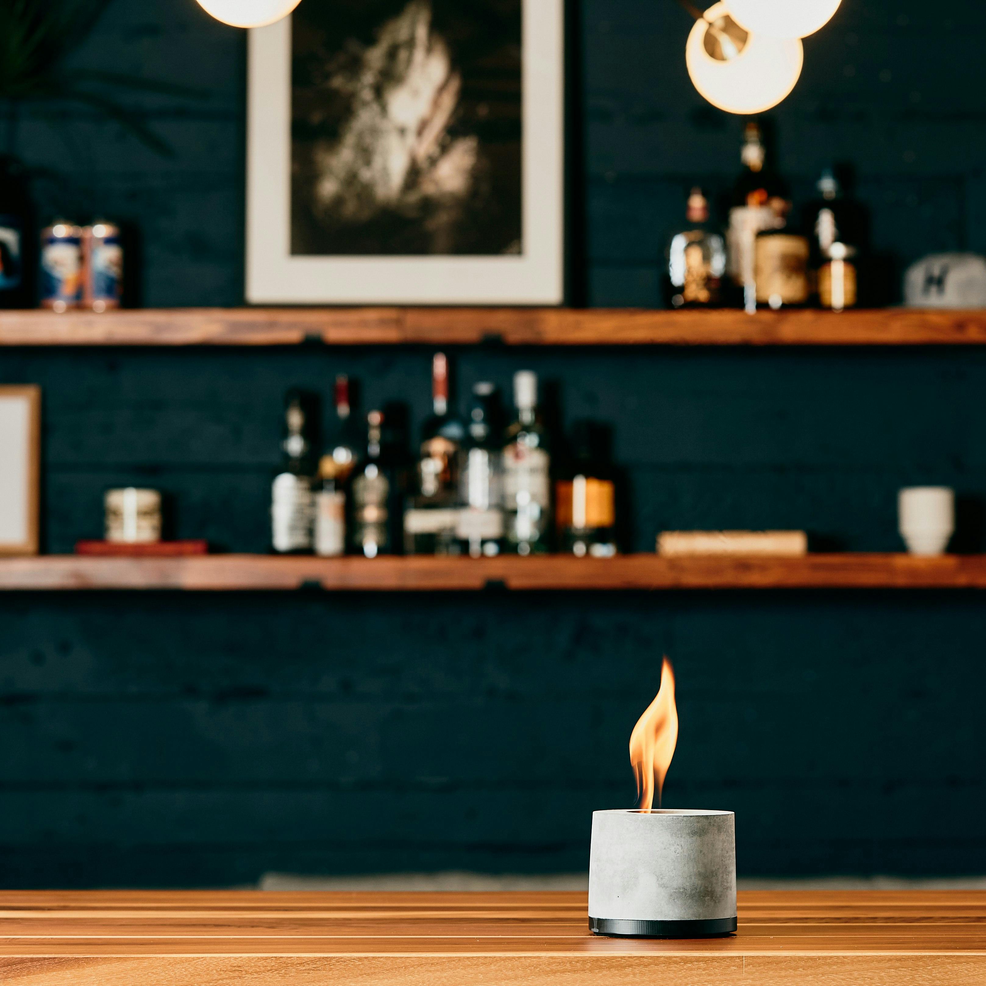 FLIKR Fire Personal Concrete Fireplace - Exclusive