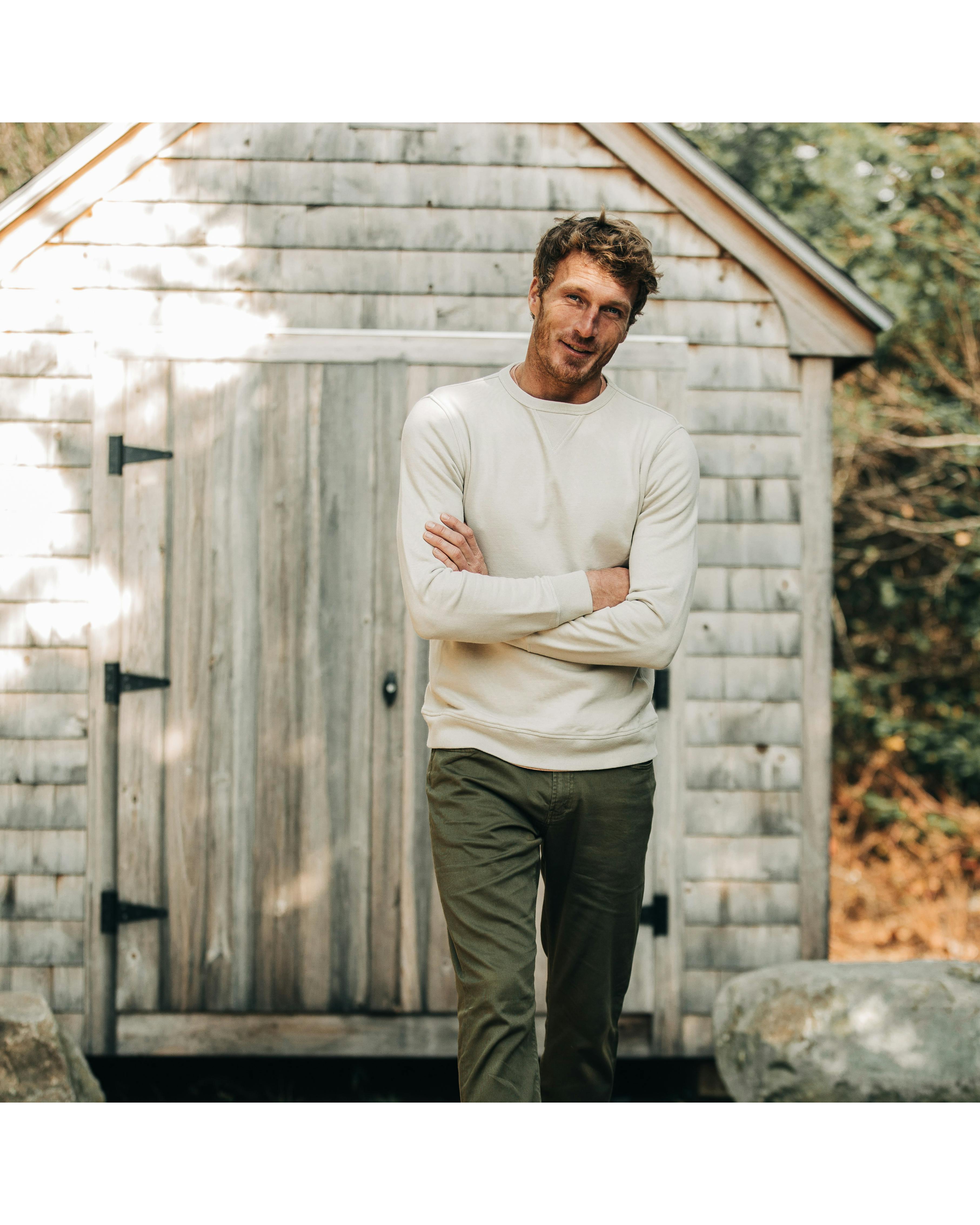 Taylor Stitch The Crewneck Sweatshirt Aluminum Terry Crew Neck