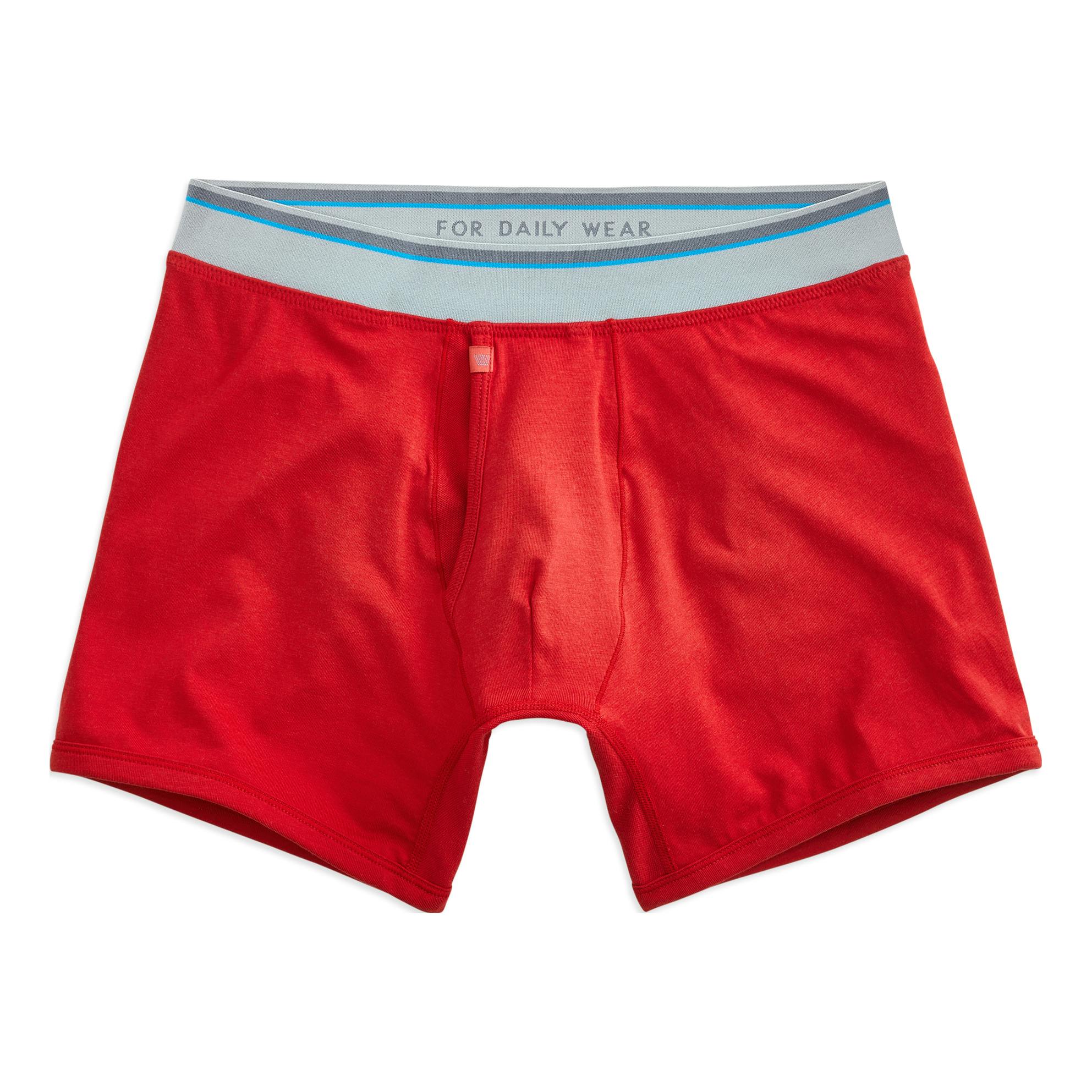 Mack Weldon 18-Hour Jersey Boxer Brief - No Fear Red, Underwear