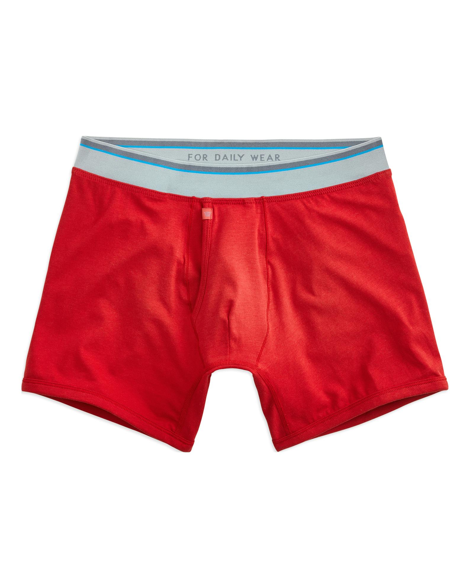 Mack Weldon 18-Hour Jersey Boxer Brief - No Fear Red, Underwear