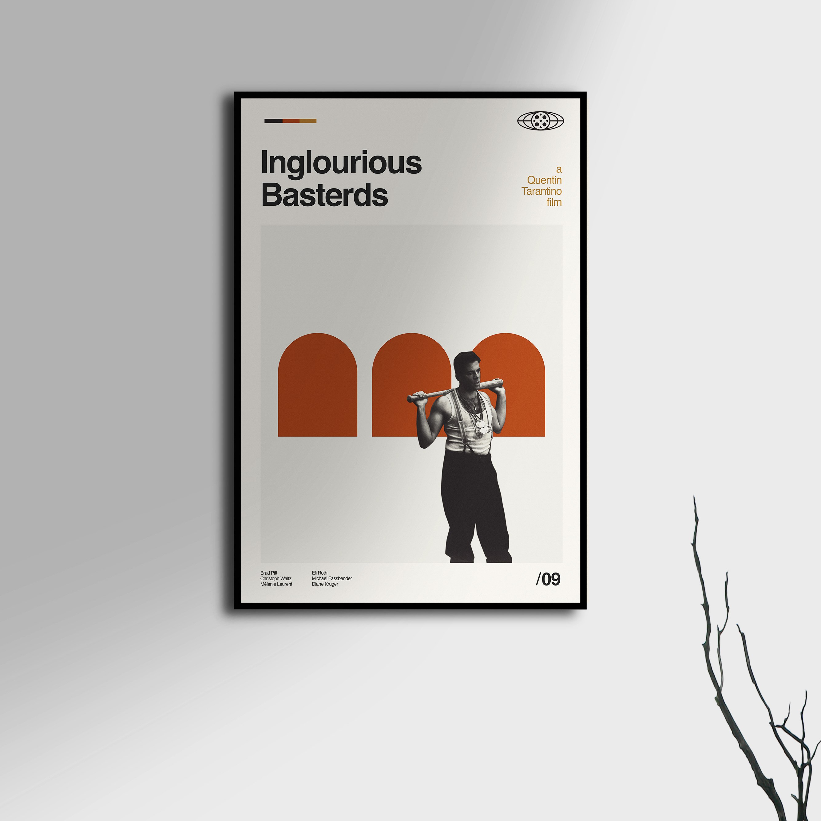 Sandgrain Studio Inglourious Basterds Red/Cream Wall Art & Prints