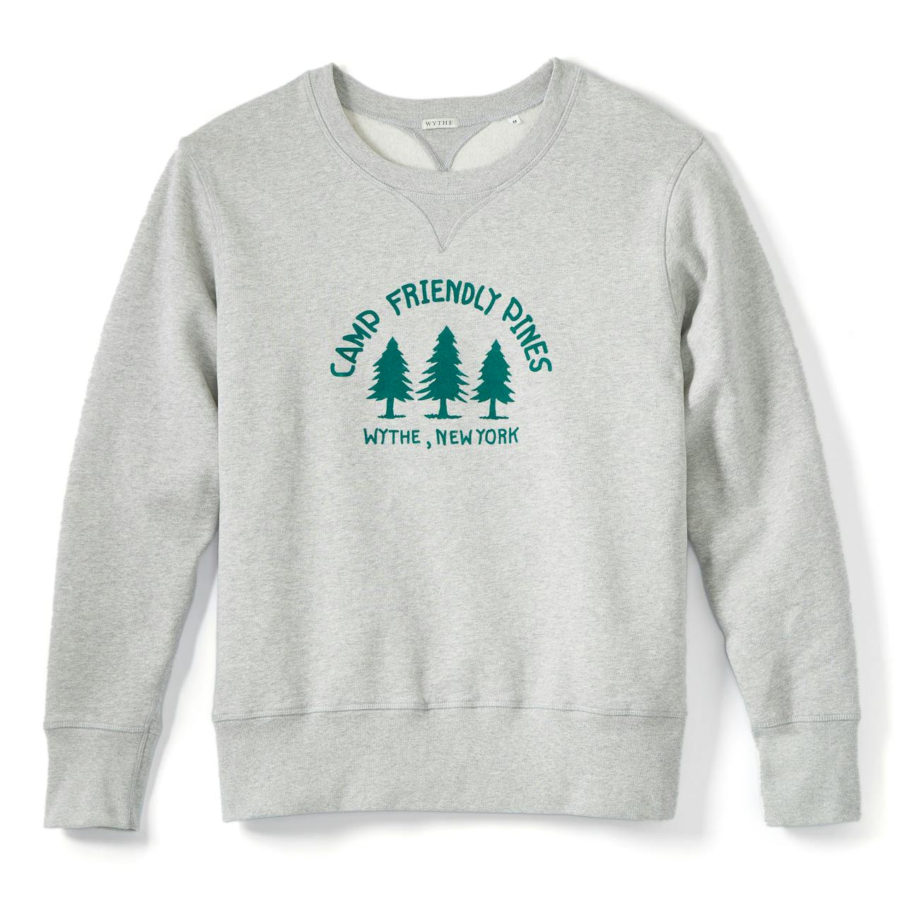 Wythe New York Camp Friendly Pines Flocked Sweatshirt