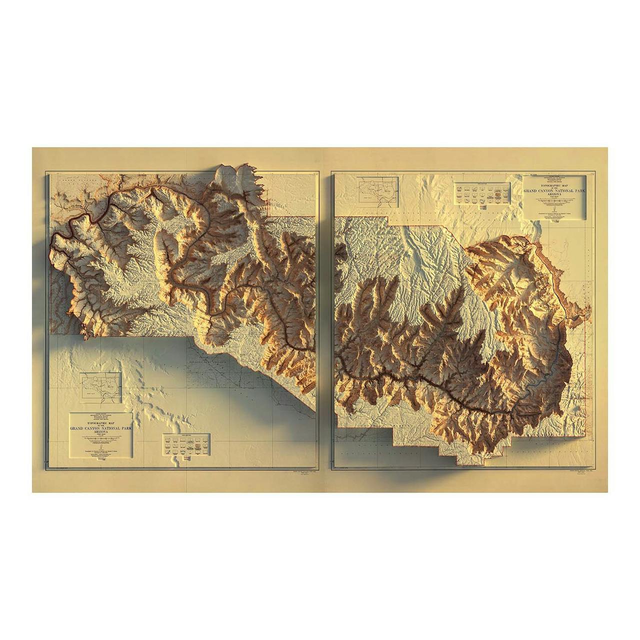 Muir Way 1948 Grand Canyon Relief Map
