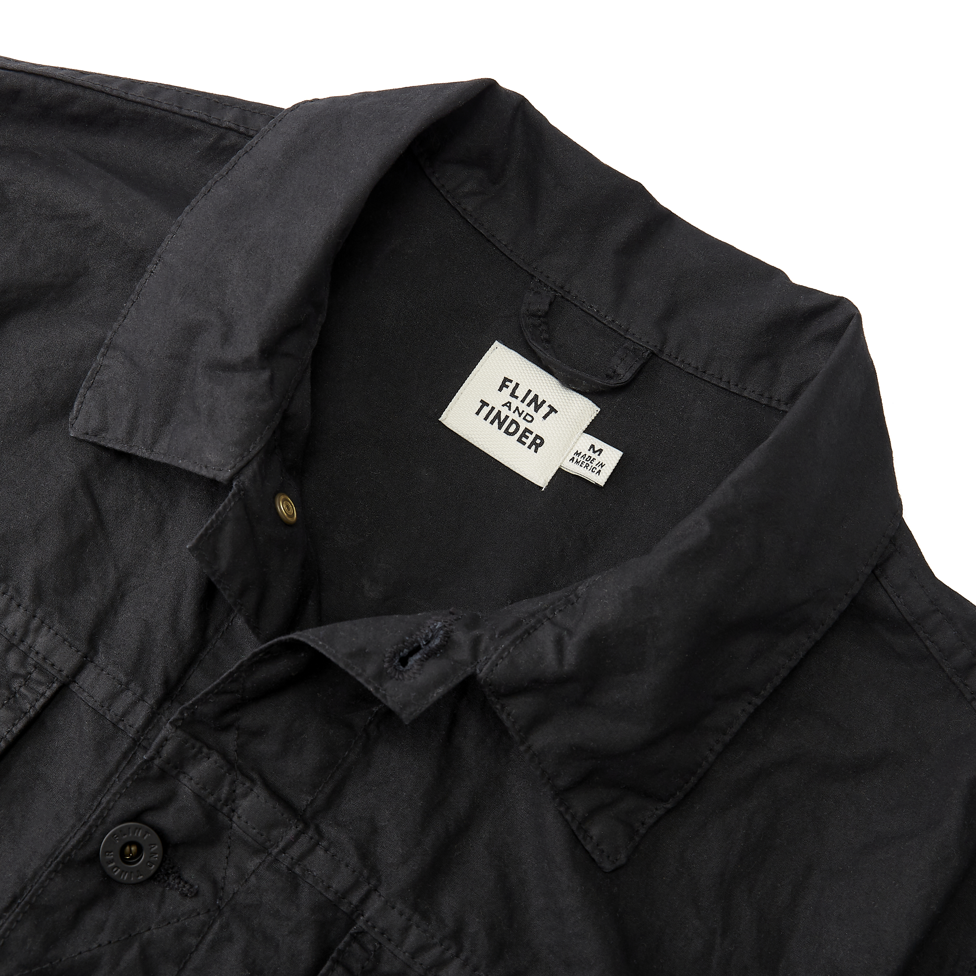 Flint and Tinder Unlined Waxed Trucker Jacket Black Trucker Jackets Huckberry