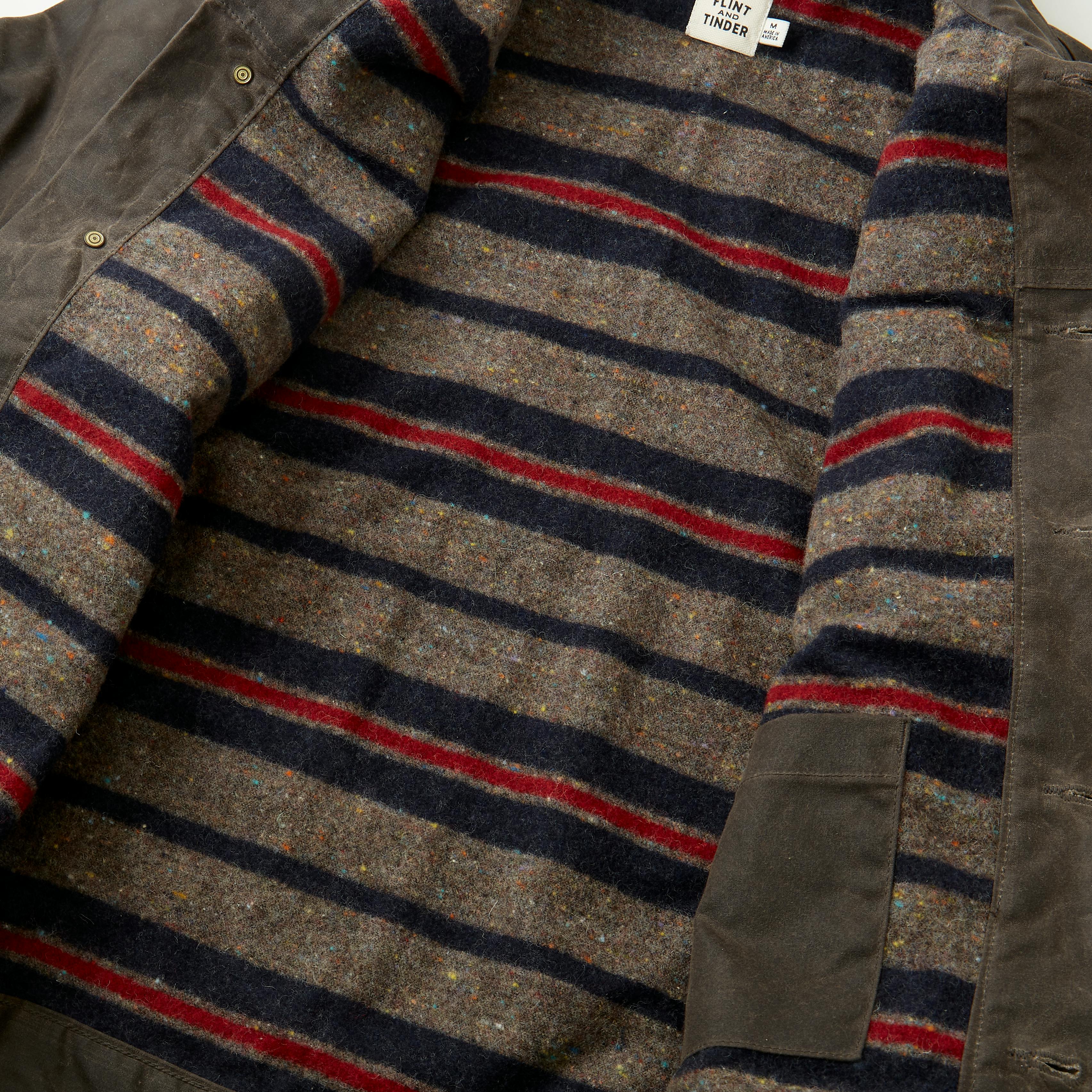 Flint and Tinder Wool-lined Waxed Trucker Jacket